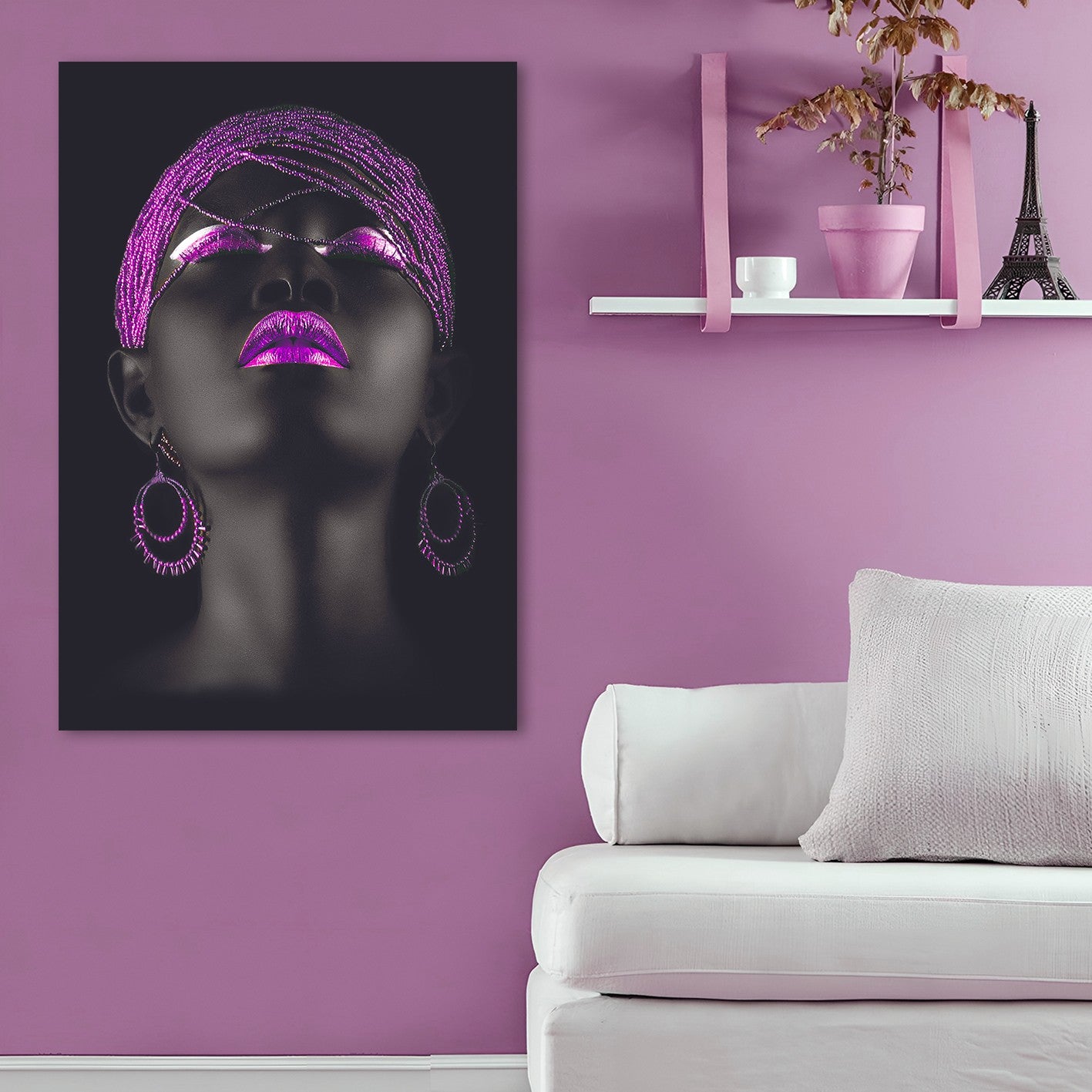 Quadro em Tela Canvas 100% Multicolor 100 x 140 cm com Moldura de Madeira (3–4 cm)