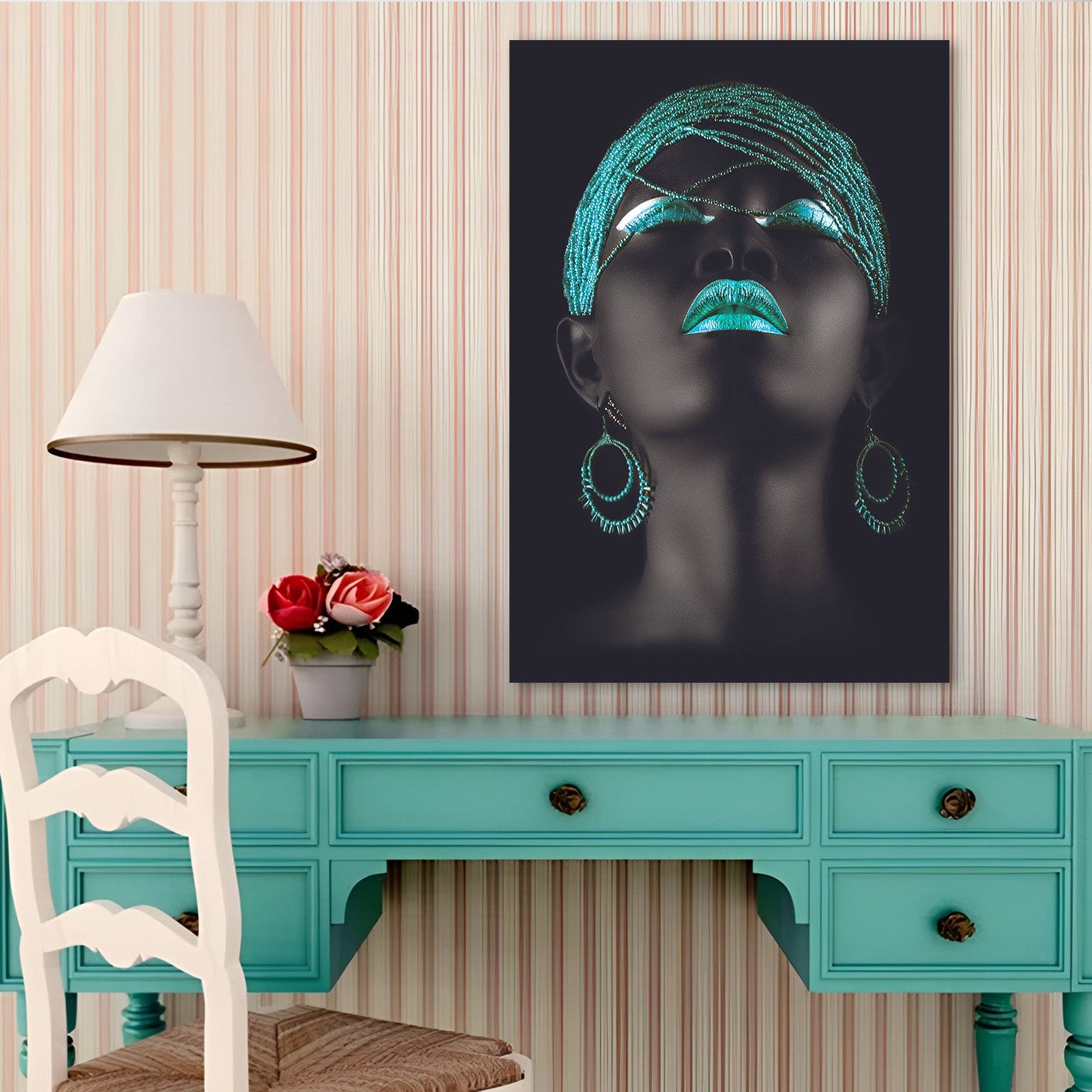 Quadro em Tela Decorativa Multicolor, 100% Canvas, Moldura de Madeira 3–4 cm, 100 x 140 cm