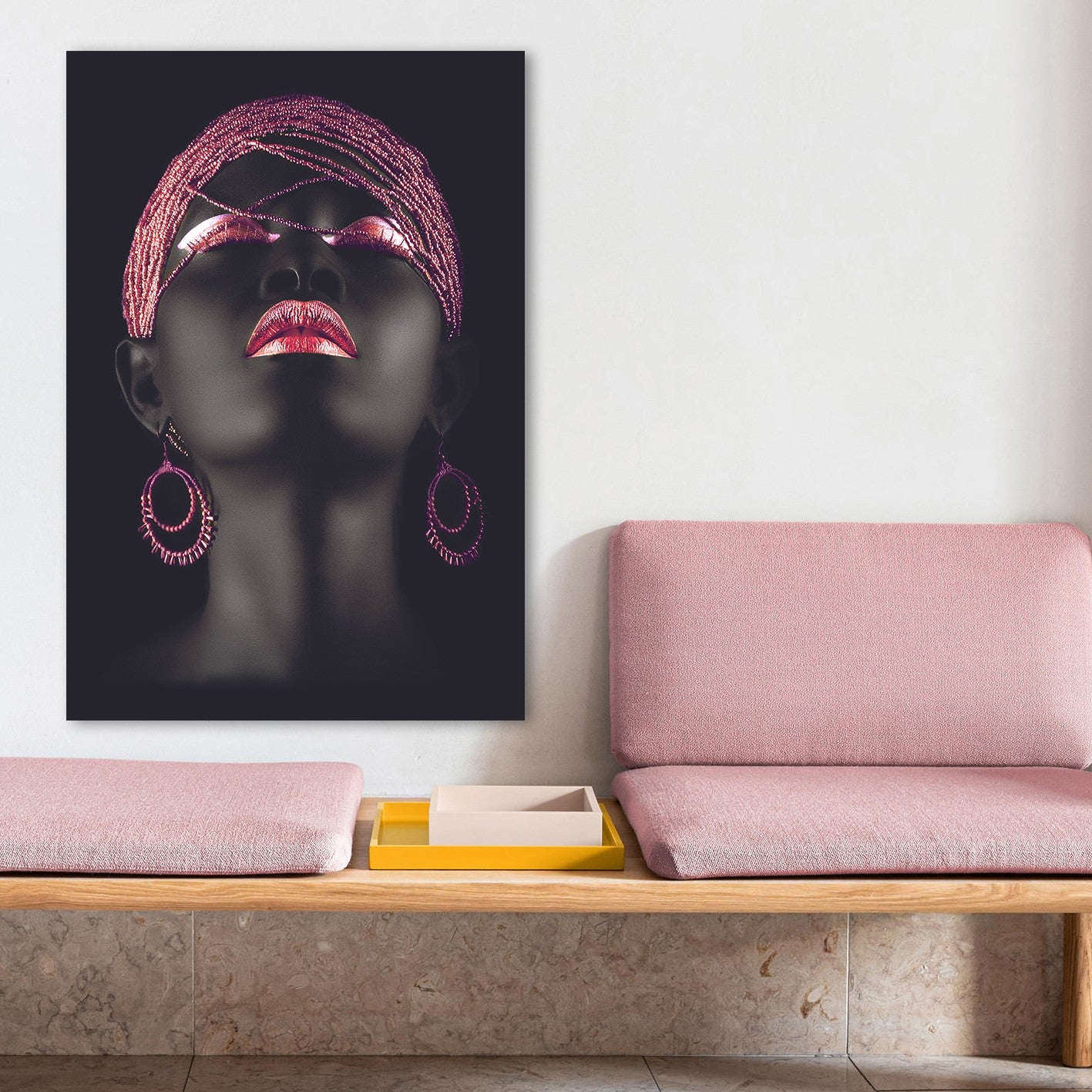 Tela Decorativa em Canvas 100% Multicolor com Moldura de Madeira (3–4 cm) — 100 x 140 cm