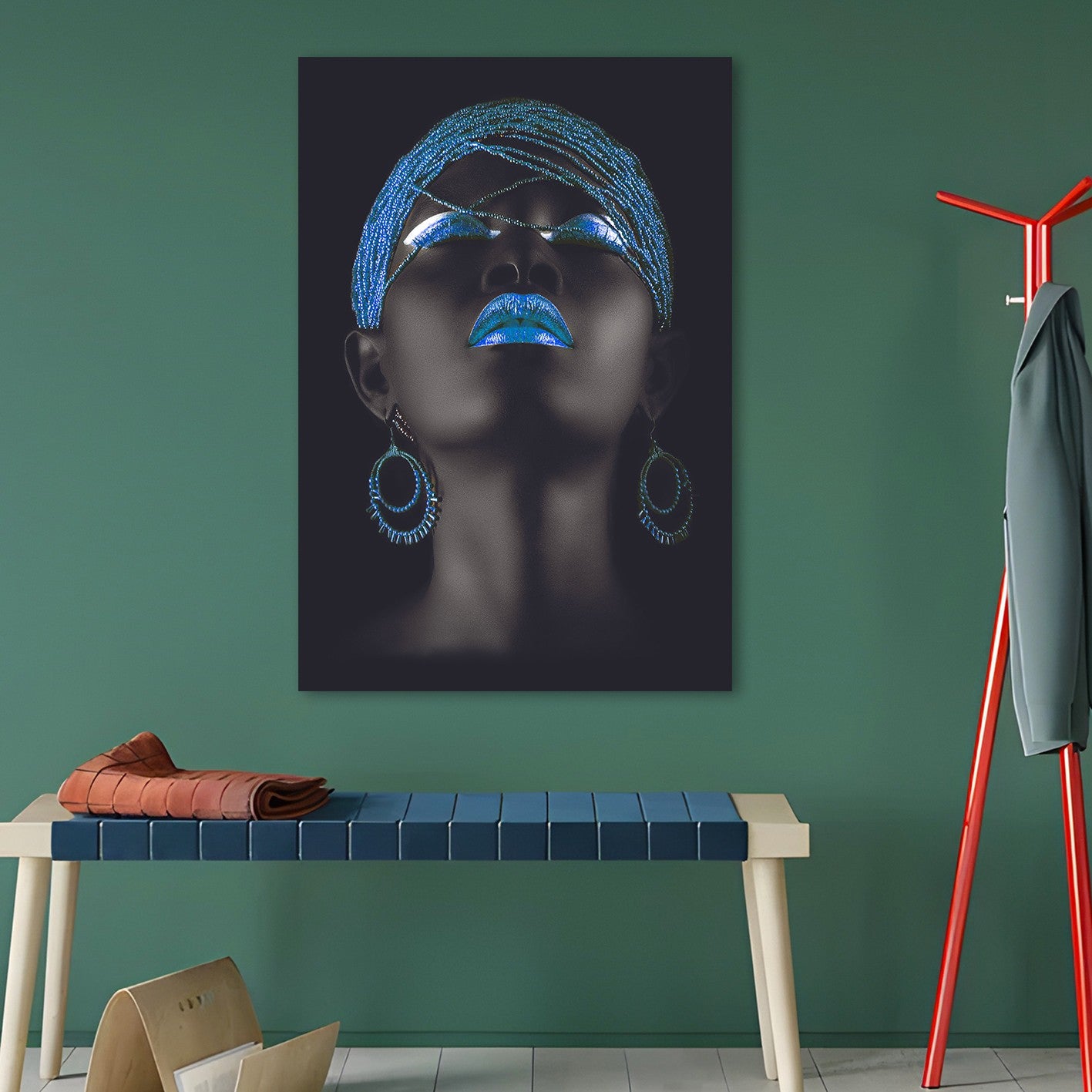 Quadro Decorativo em Tela (Canvas) 100x140 cm com Moldura de Madeira – Multicolor