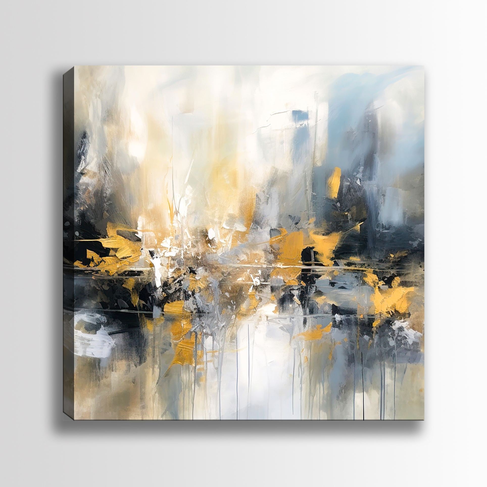 Quadro em Tela Decorativo Multicolor 140x140 cm com Moldura 100% Madeira (3–4 cm) – DEV10703-140140