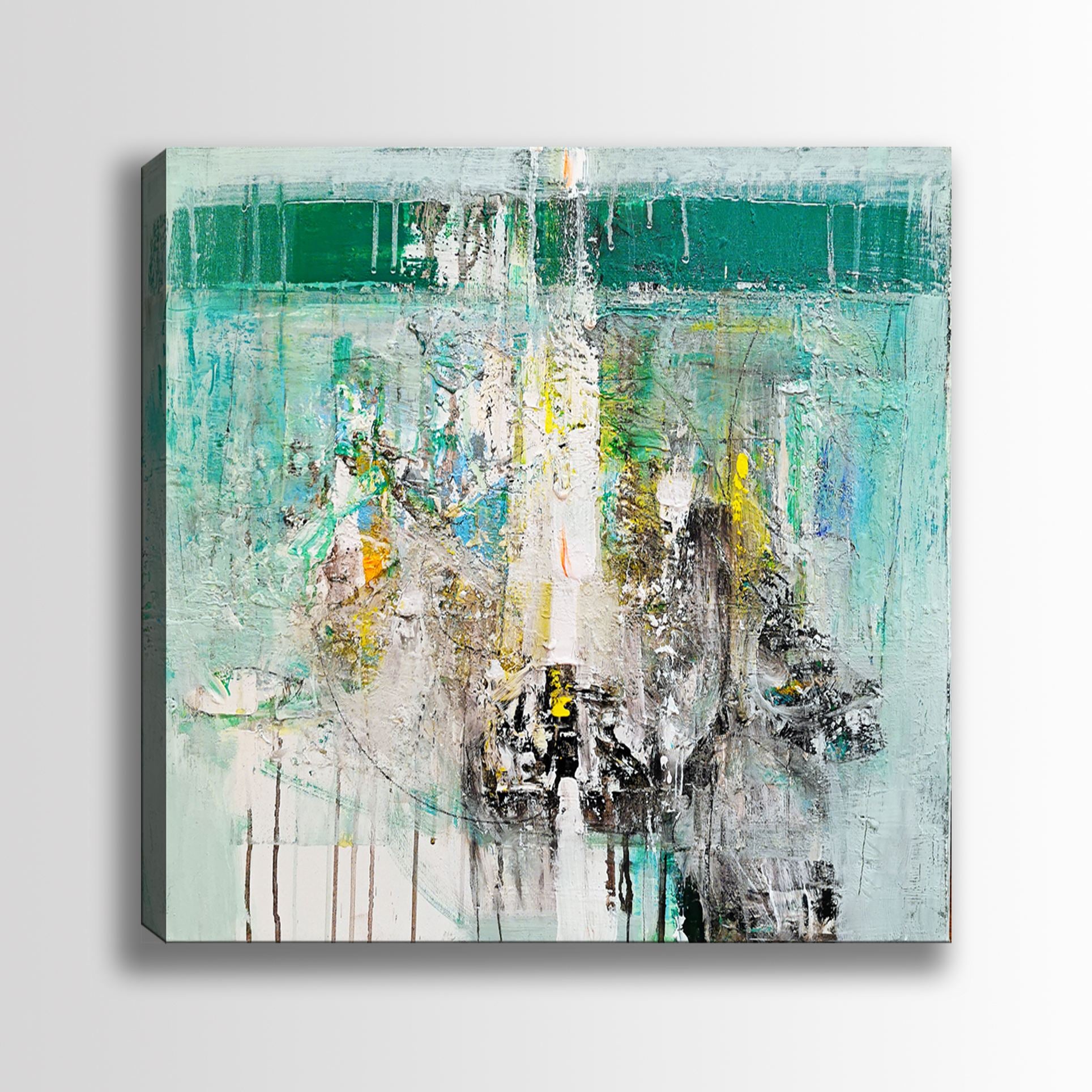 Quadro em Tela 100% com Moldura 100% Madeira (3–4 cm), Multicolor, 140 x 140 cm