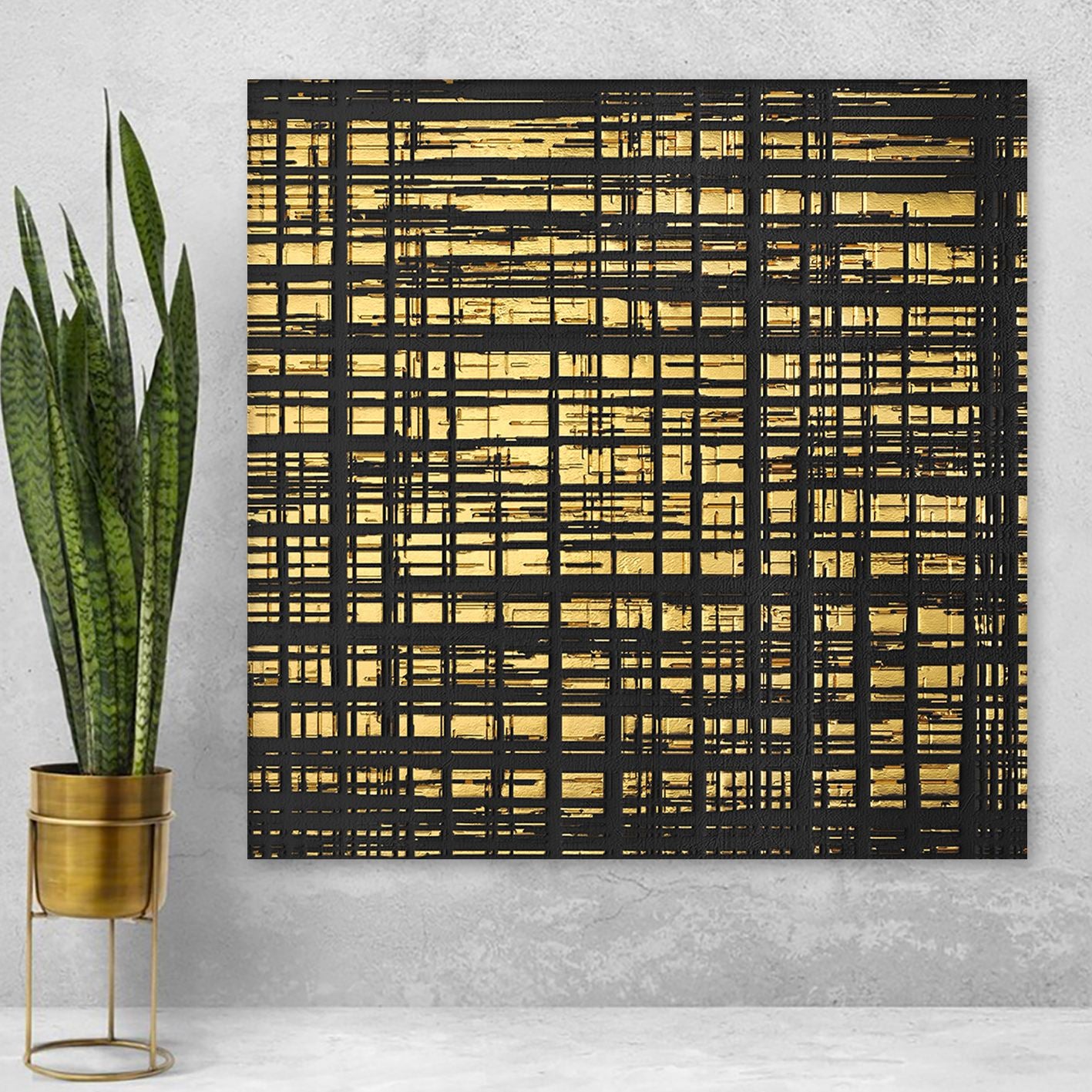 Quadro em Tela Decorativa Multicolor 140x140 cm | 100% Canvas com Moldura de Madeira (3–4 cm)