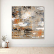 Quadro em Tela Decorativa Multicolor 140x140 cm | 100% Canvas | Moldura de Madeira 3-4 cm