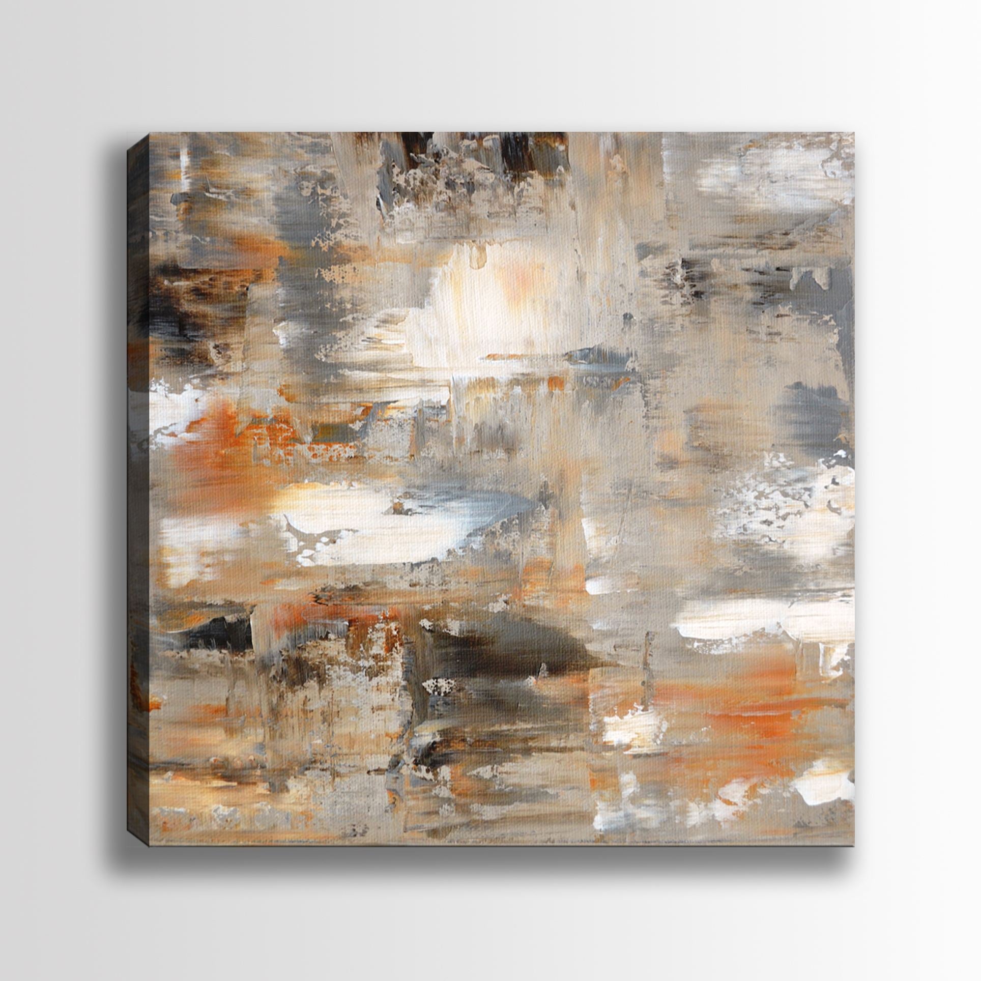 Quadro em Tela Decorativa Multicolor 140x140 cm | 100% Canvas | Moldura de Madeira 3-4 cm