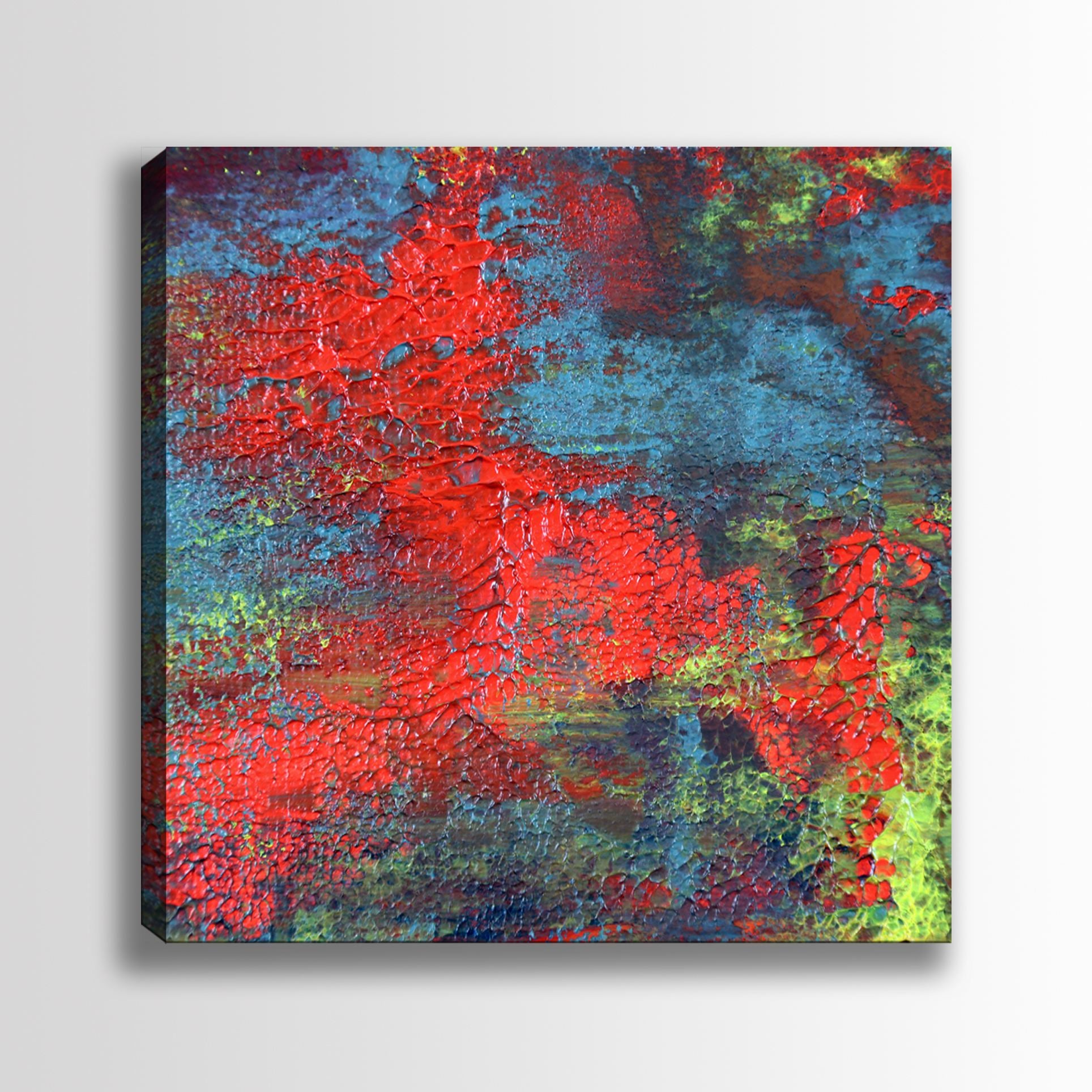 Quadro em Tela (100% Canvas) Multicolor 140x140 cm com Moldura de Madeira (3–4 cm) - DEV10695-140140