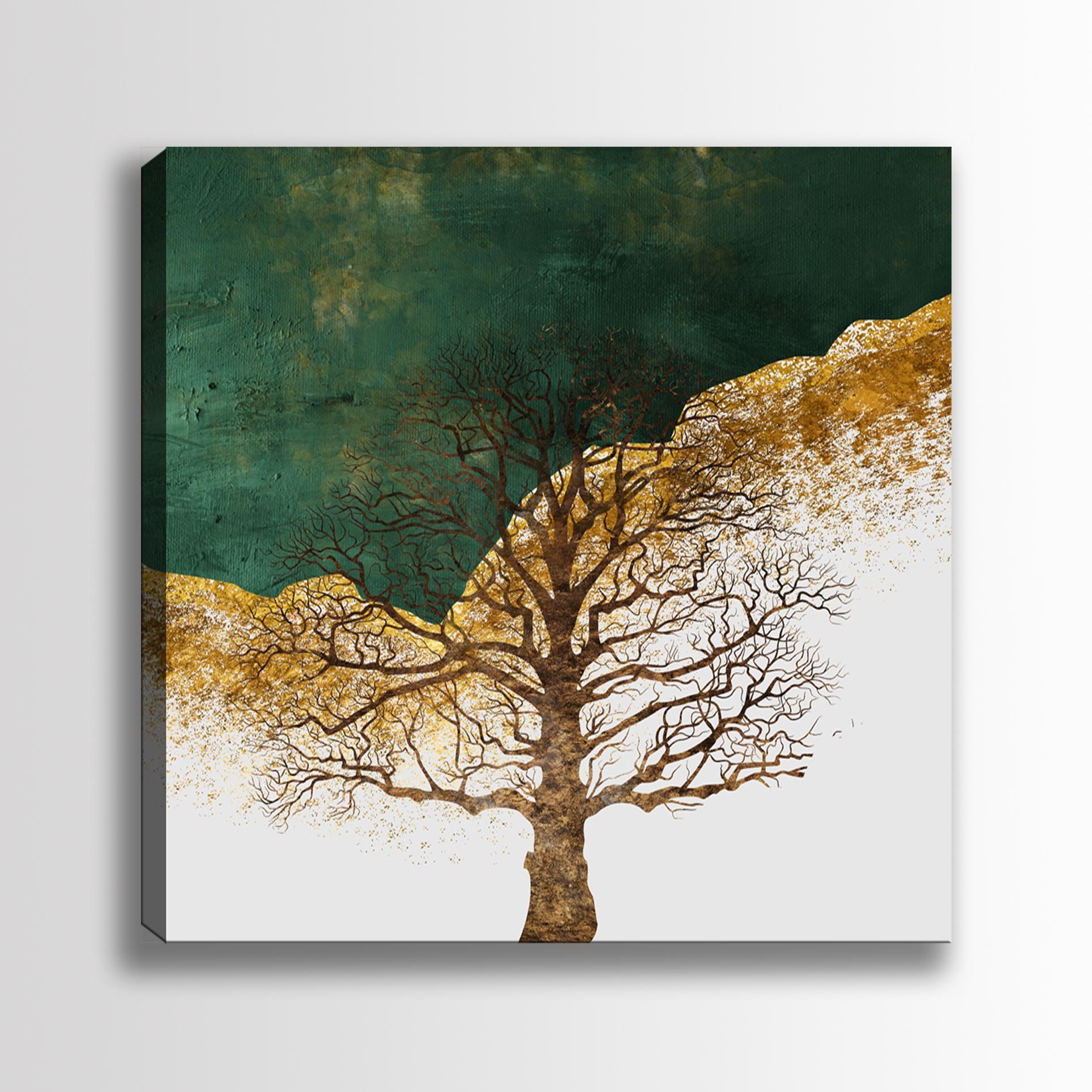 Quadro em Tela Decorativa Multicolor (Canvas 100%) com Moldura de Madeira 3–4 cm — 140 x 140 cm