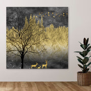 Tela Decorativa em Canvas 100% Multicolor 140x140 cm com Moldura de Madeira (3–4 cm)