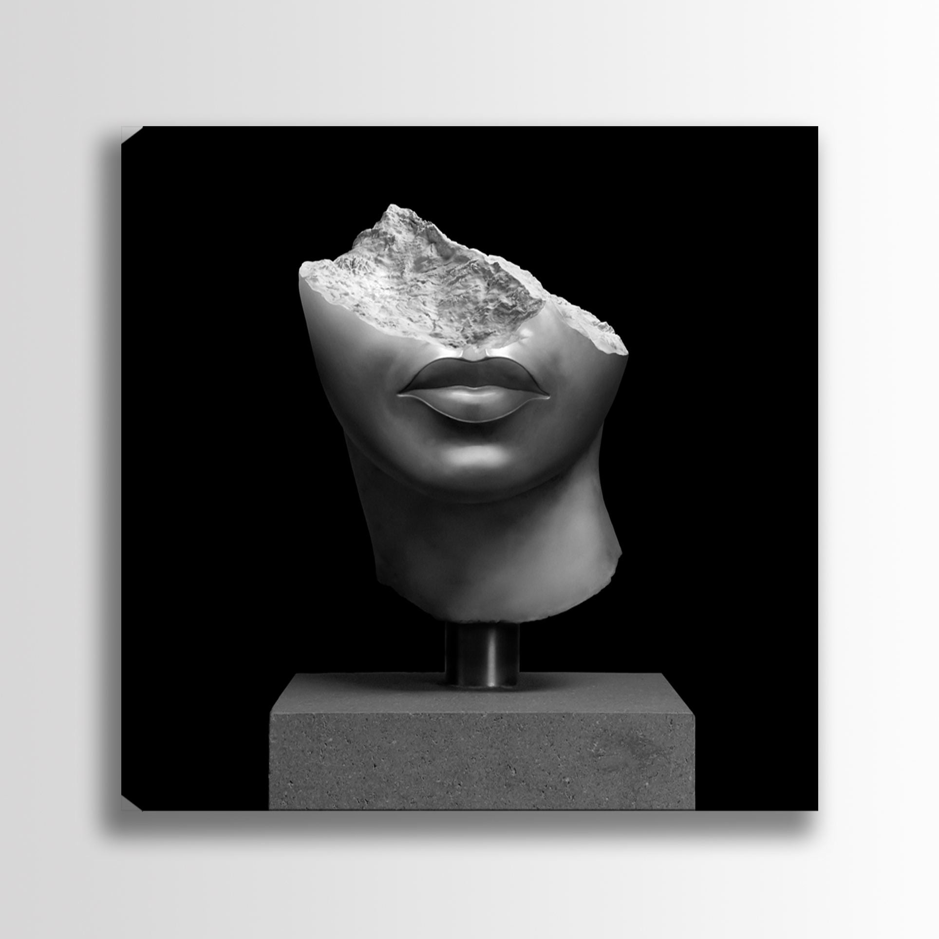 Quadro Decorativo em Tela 100% Multicolor com Moldura de Madeira (3–4 cm), 140 x 140 cm