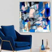 Quadro em Tela Decorativo Multicolor 140 x 140 cm — Canvas 100% com Moldura em Madeira (3–4 cm)