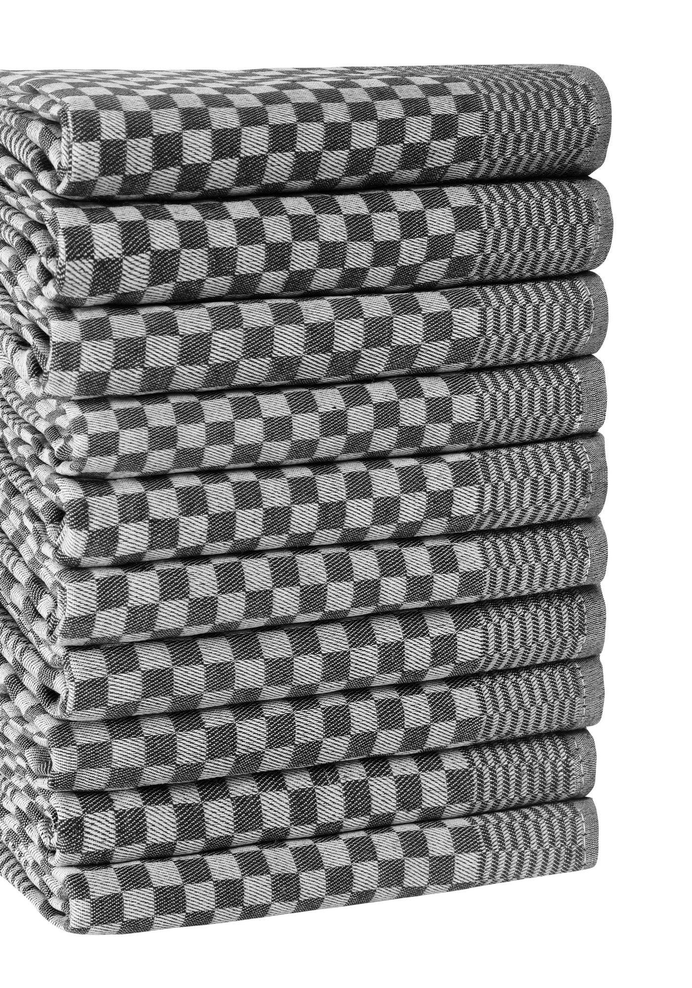 Conjunto de toalhas de cozinha – 40 x 60 cm – Antracite – Algodão e poliéster