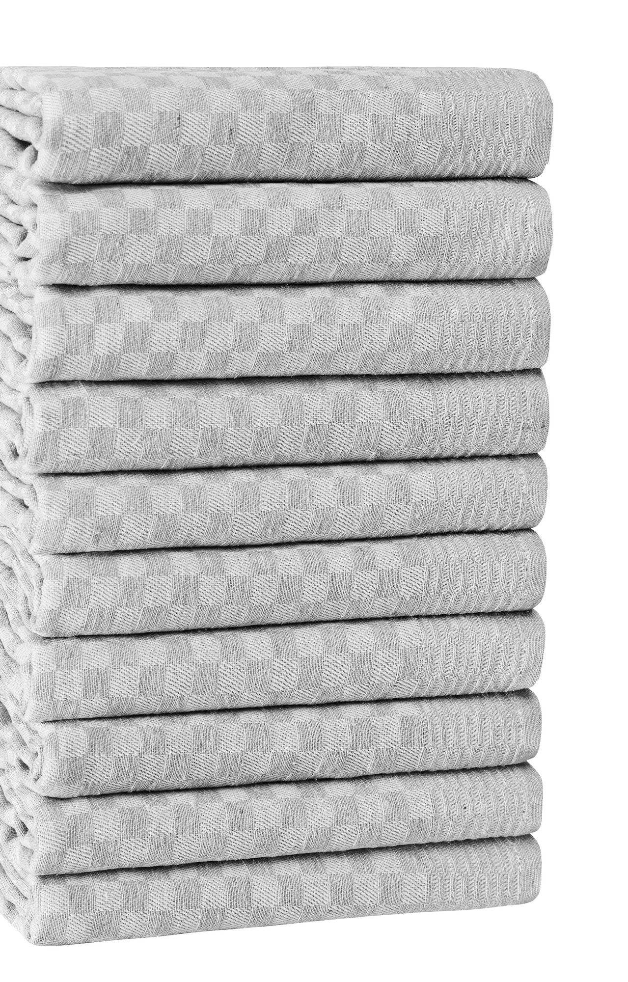 Conjunto de toalhas de cozinha – 40 x 60 cm – Cinza – Algodão e poliéster