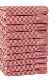 Conjunto de toalhas de cozinha – 40 x 60 cm – Vermelho – Algodão e Poliester
