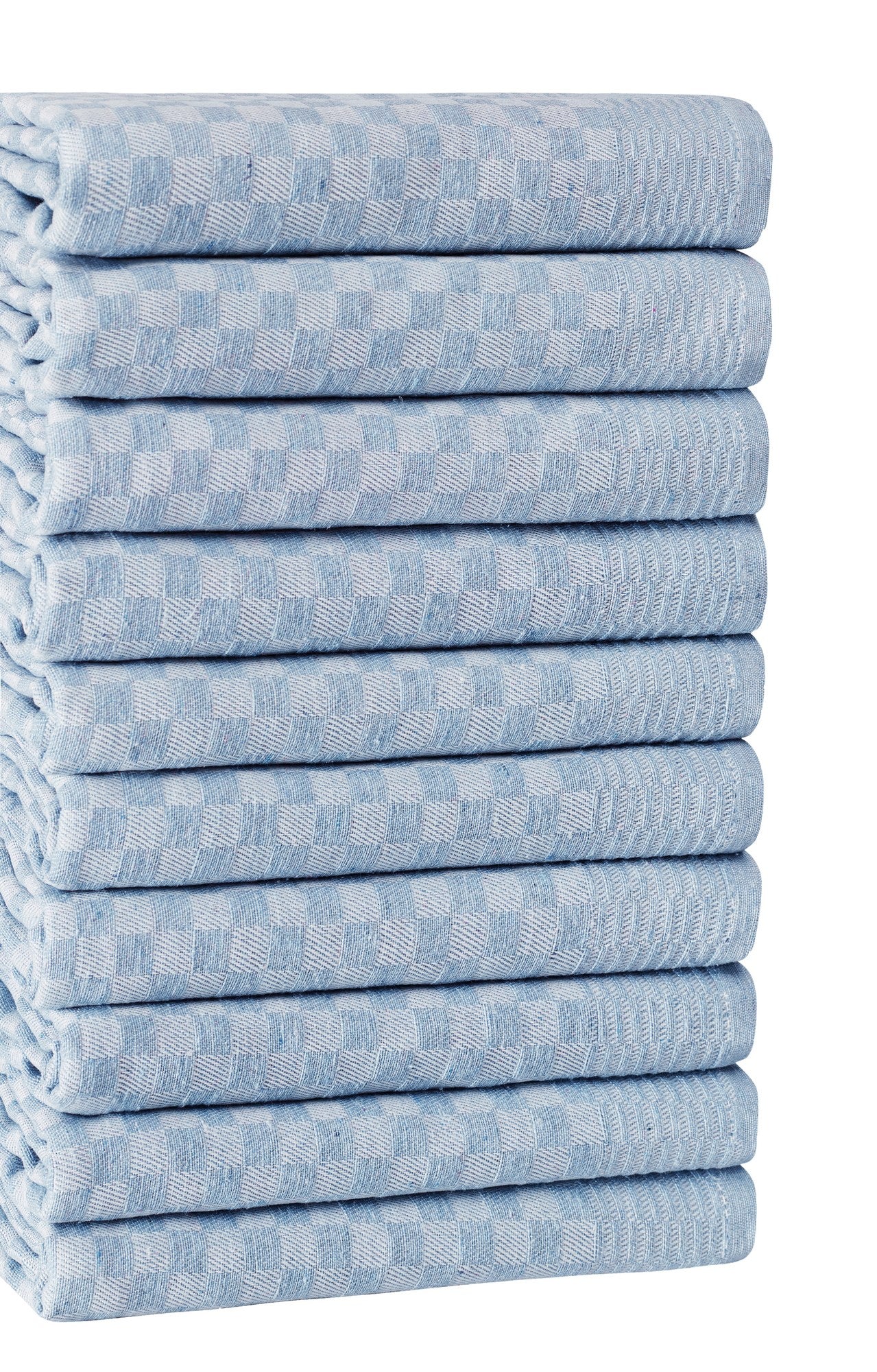 Conjunto de toalhas de cozinha – 40 x 60 cm – Azul claro – 80% algodão / 20% poliéster