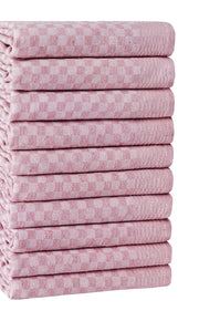 Conjunto de panos de cozinha – 40 x 60 cm – Rosa – Mistura de algodão e poliéster