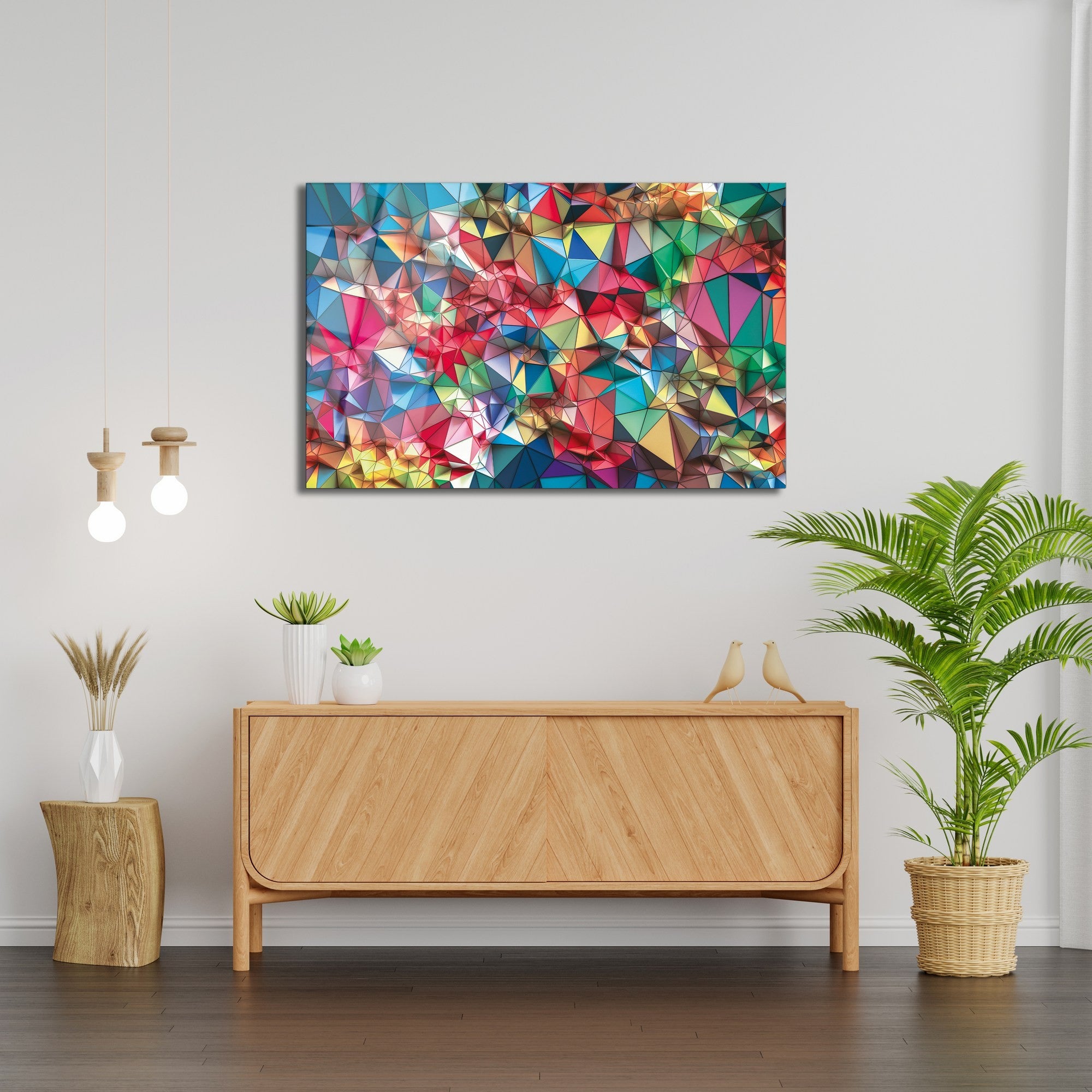 Pintura elegante em vidro temperado, 46 x 72 cm, 100% vidro temperado (4 mm) | Arte de parede deslumbrante para decoração moderna, perfeita para casa e escritório