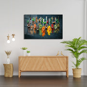 Pintura elegante em vidro temperado, 46 x 72 cm, 100% vidro temperado (4 mm) | Arte de parede deslumbrante para decoração moderna, perfeita para casa e escritório