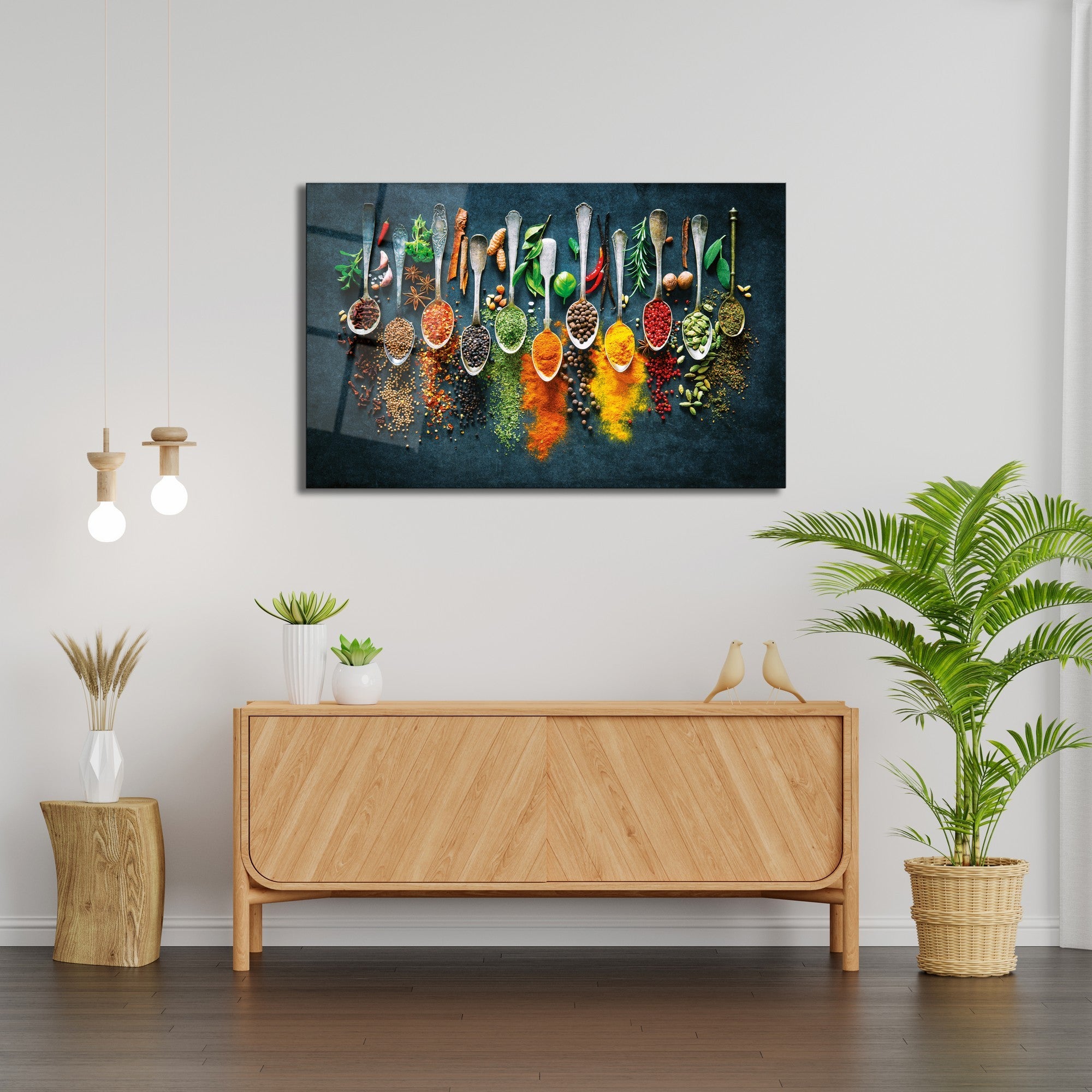 Pintura elegante em vidro temperado, 46 x 72 cm, 100% vidro temperado (4 mm) | Arte de parede deslumbrante para decoração moderna, perfeita para casa e escritório