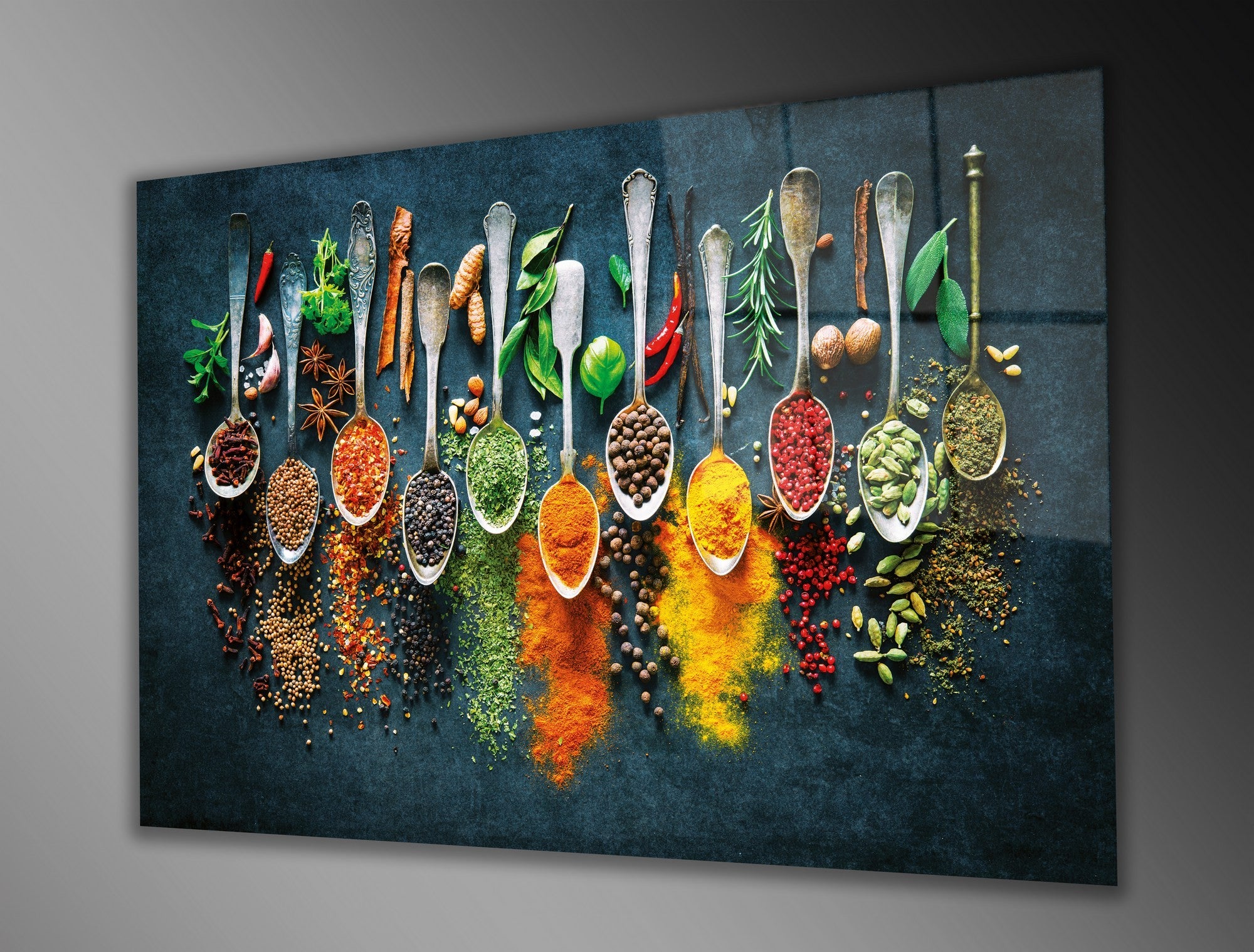 Pintura elegante em vidro temperado, 46 x 72 cm, 100% vidro temperado (4 mm) | Arte de parede deslumbrante para decoração moderna, perfeita para casa e escritório