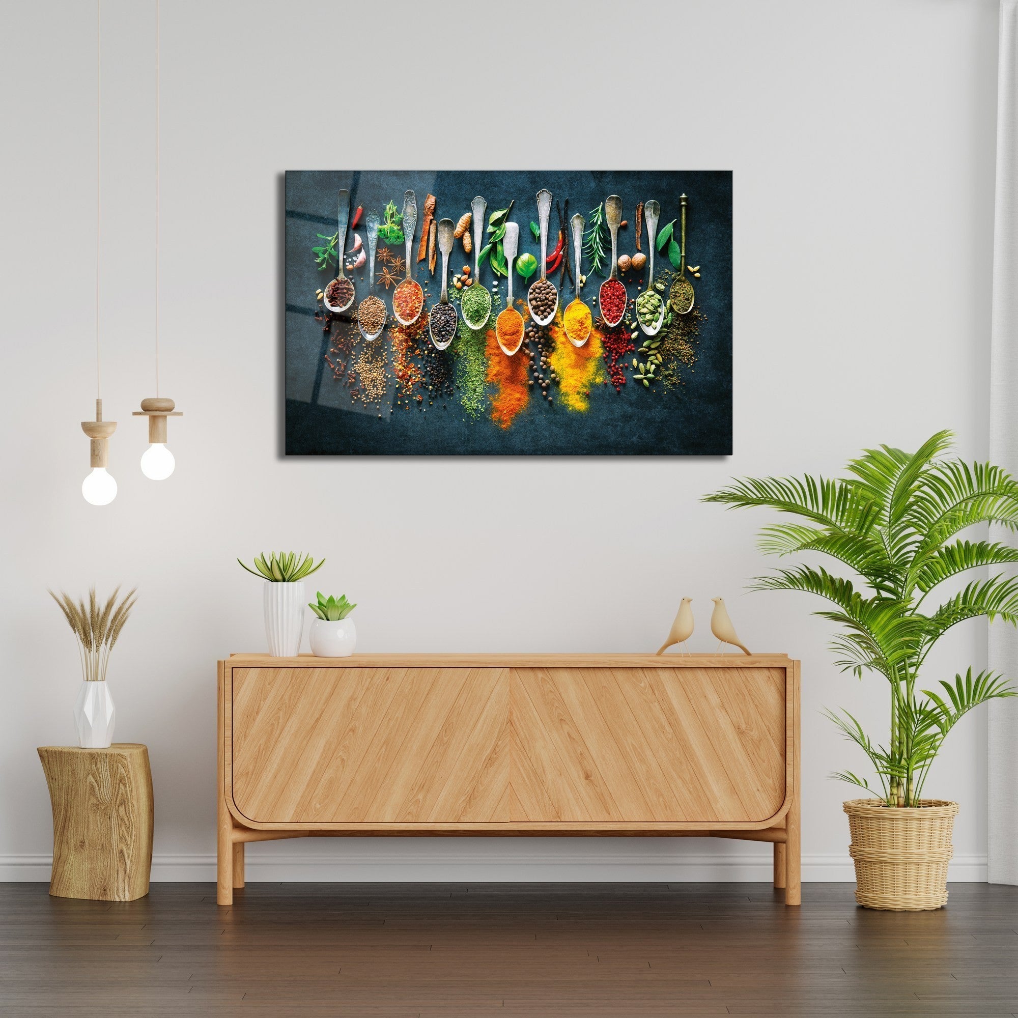 Pintura elegante em vidro temperado, 46 x 72 cm, 100% vidro temperado (4 mm) | Arte de parede deslumbrante para decoração moderna, perfeita para casa e escritório