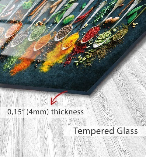 Pintura elegante em vidro temperado, 46 x 72 cm, 100% vidro temperado (4 mm) | Arte de parede deslumbrante para decoração moderna, perfeita para casa e escritório