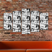 Quadro Decorativo MDF 5 Peças Multicolor 110x60 cm (3 mm) – 5PMDF-13