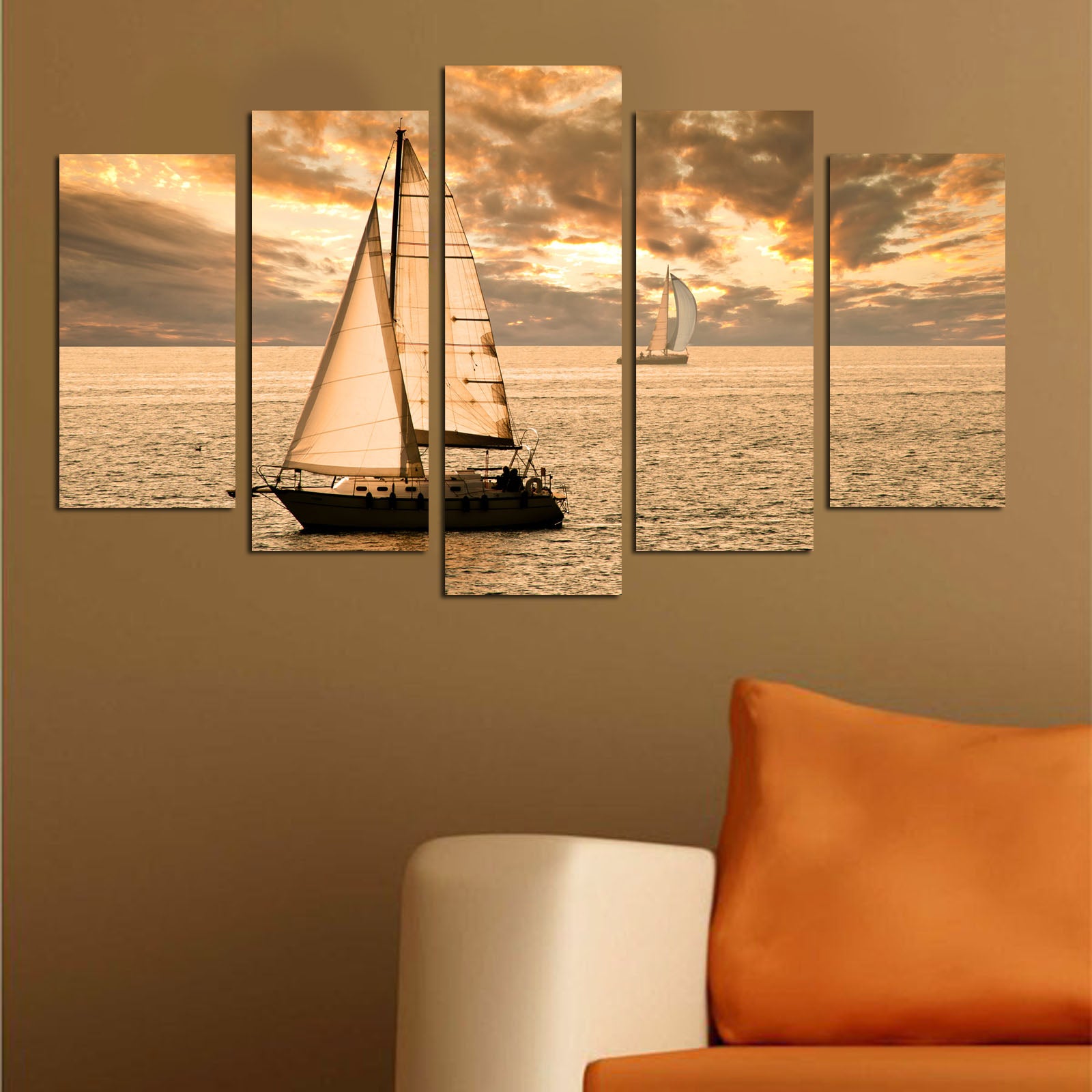 Pinturas Decorativas Elegantes em MDF (5 Peças), 100% MDF, 3 mm de Espessura | Tamanhos: 20x60 cm, 20x50 cm, 20x40 cm | Tamanho Total: 110x60 cm | Perfeito para Decoração de Casa