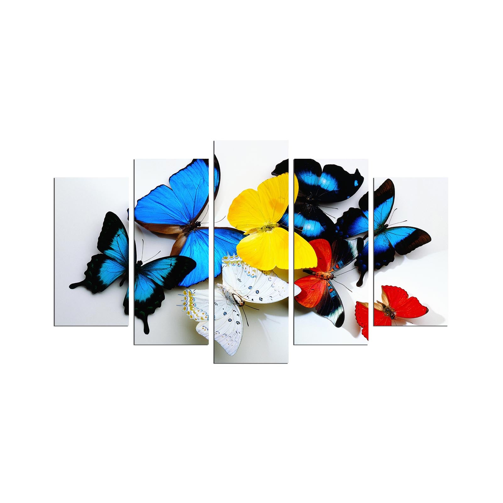 Pinturas Decorativas Elegantes em MDF (5 Peças), 100% MDF, 3 mm de Espessura | Tamanhos: 20x60 cm, 20x50 cm, 20x40 cm | Tamanho Total: 110x60 cm | Perfeito para Decoração de Casa