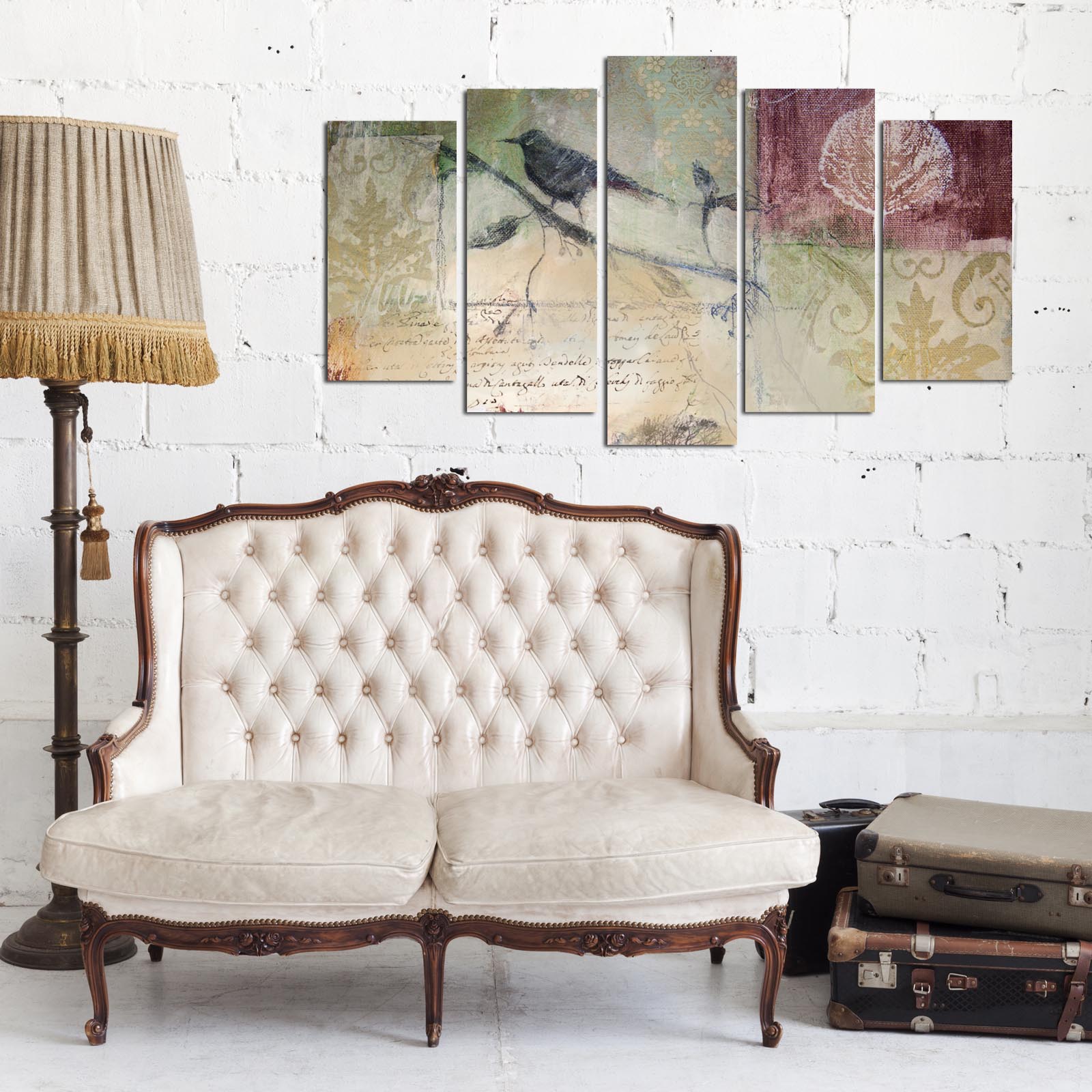 Conjunto de Quadros Decorativos em MDF Multicolorido (5 Peças) – 110 x 60 cm, 3 mm