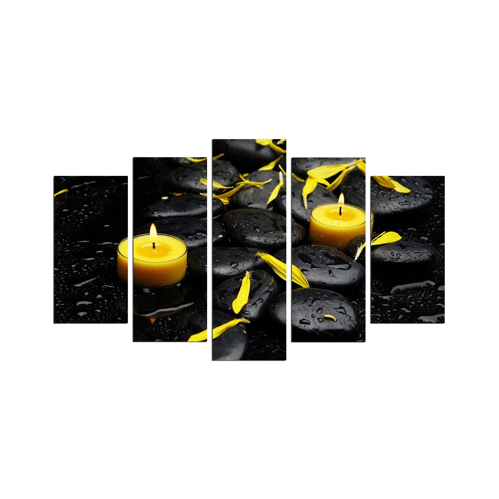 Quadro Decorativo em MDF Multicolor (Conjunto 5 Peças) 110x60 cm – Espessura 3 mm | 5PMDF-49