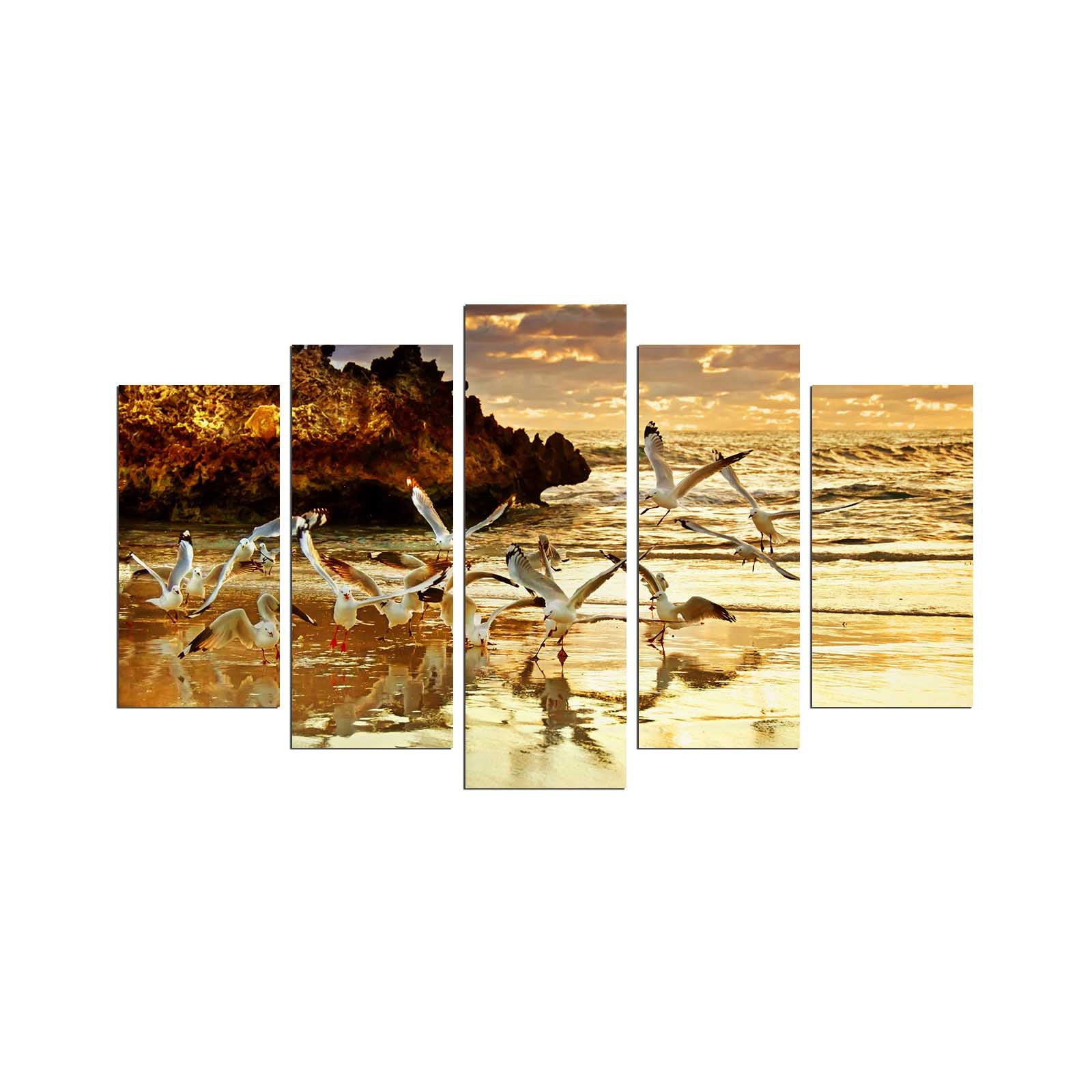 Quadro Decorativo Multicolor em MDF 3 mm — Conjunto 5 Peças 110x60 cm | 5PMDF-52