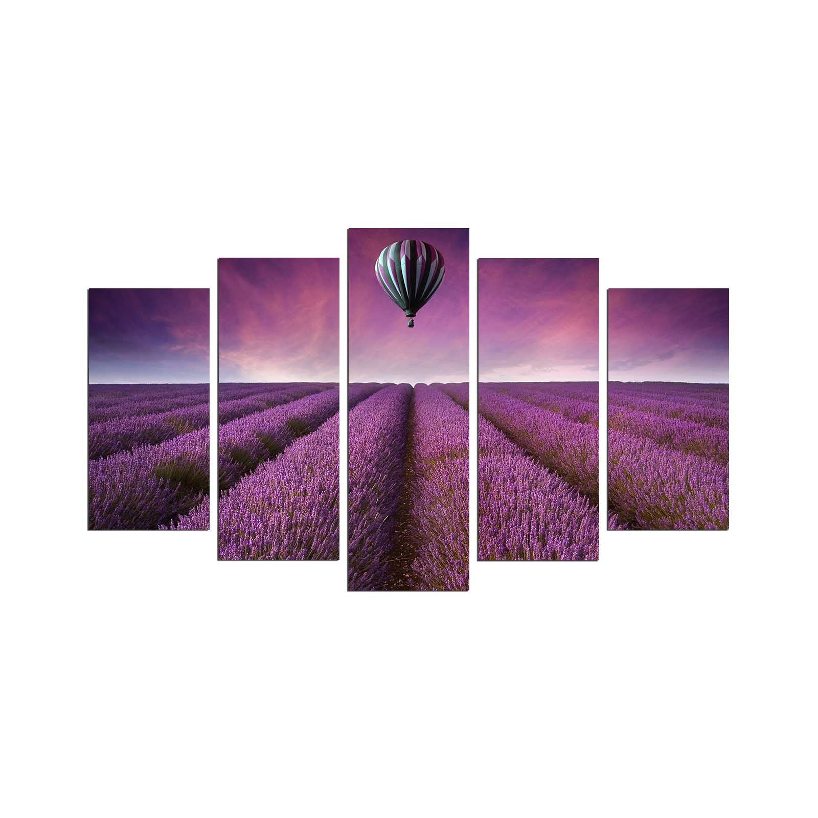 Quadro Decorativo em MDF (5 Peças) Multicolor | 100% MDF 3 mm | Tamanho Total 110x60 cm | 5PMDF-54 (223CHR1954)