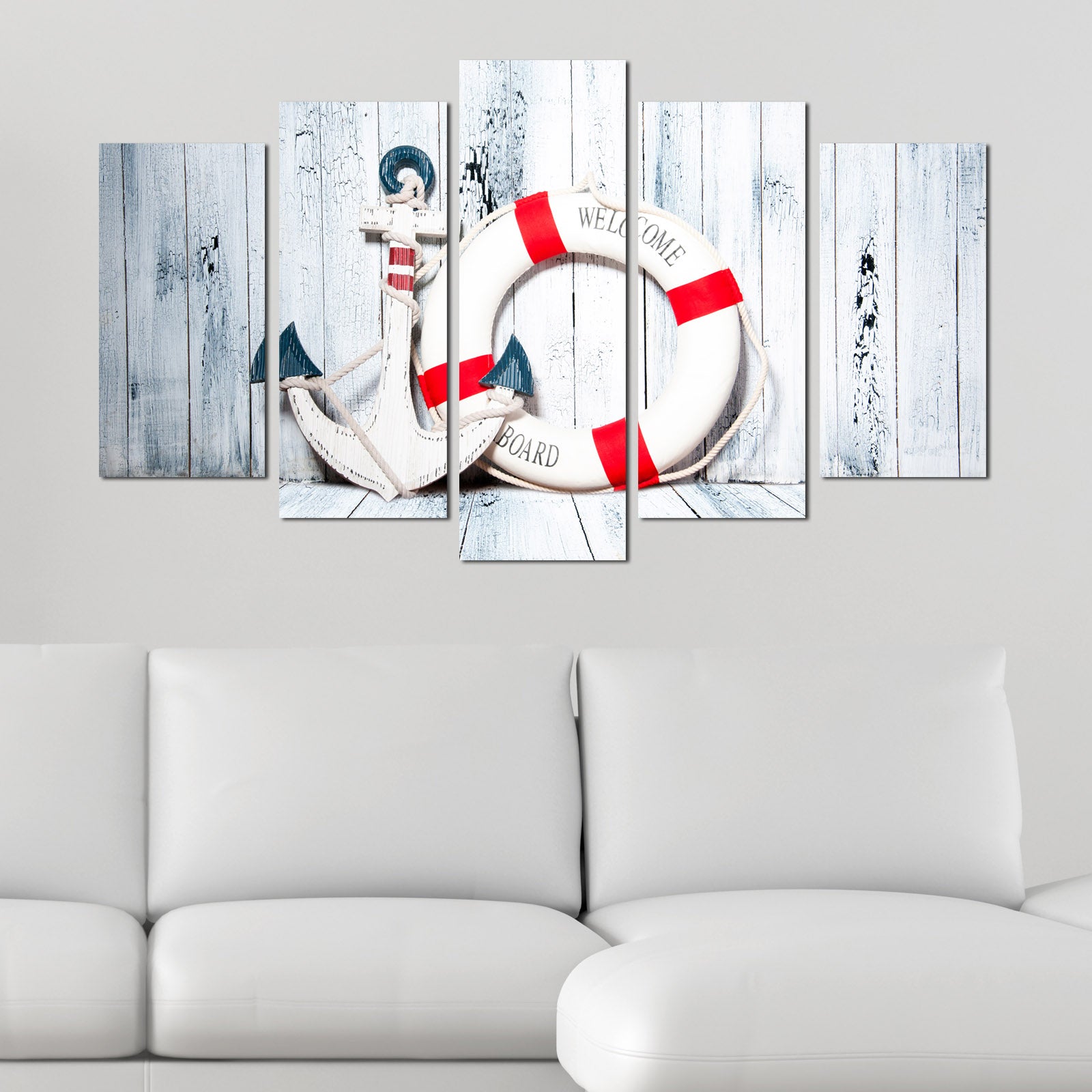 Quadro Decorativo em MDF 5 Peças Multicolor – 110x60 cm (Esp. 3 mm) | 5PMDF-55