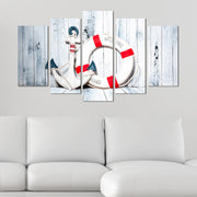 Quadro Decorativo em MDF 5 Peças Multicolor – 110x60 cm (Esp. 3 mm) | 5PMDF-55