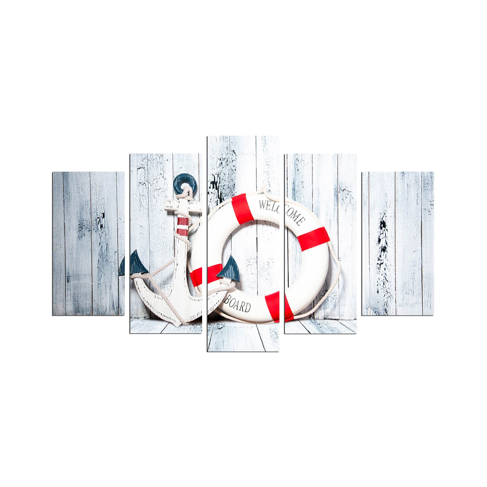 Quadro Decorativo em MDF 5 Peças Multicolor – 110x60 cm (Esp. 3 mm) | 5PMDF-55