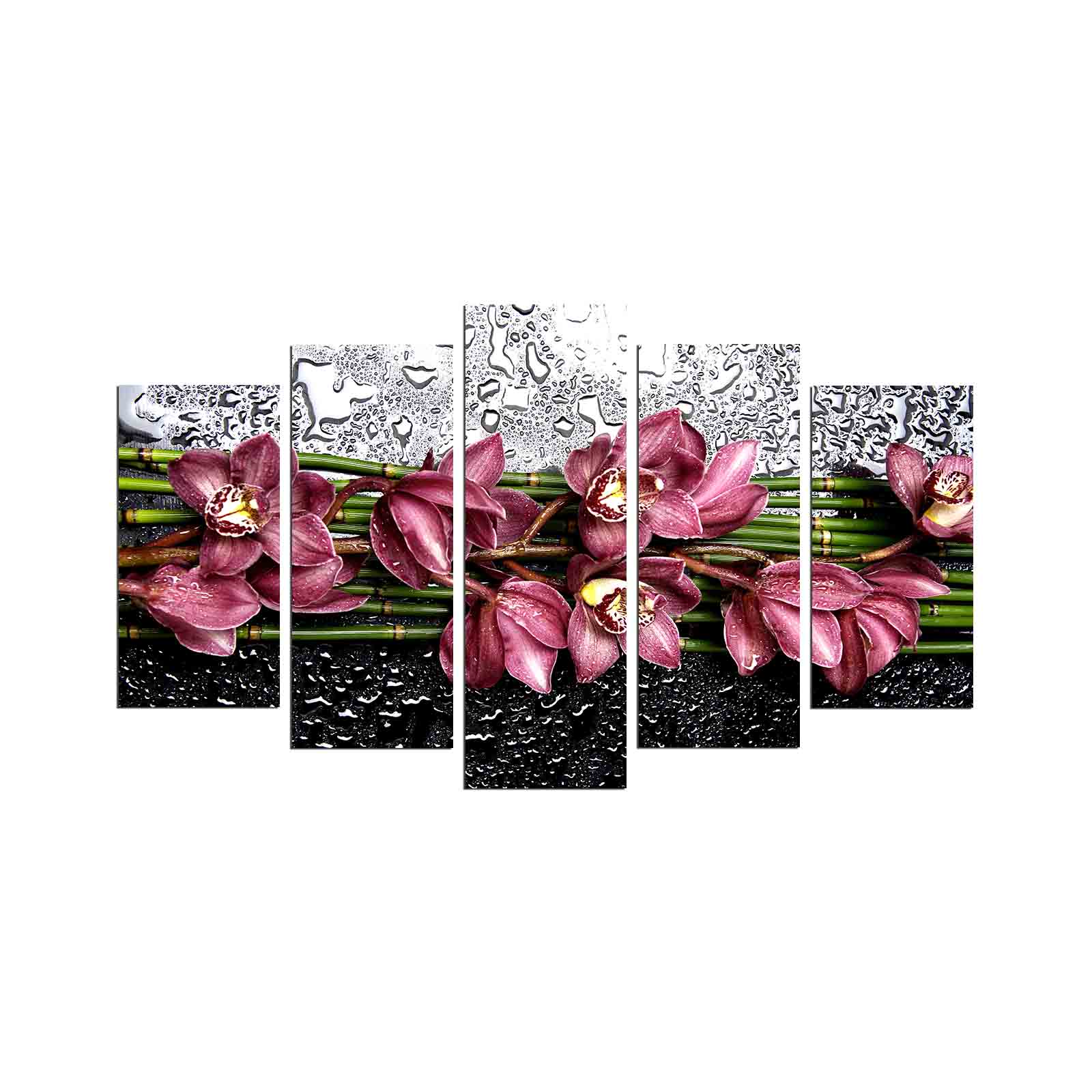 Quadro Decorativo em MDF (5 Peças) Multicolor – 110 x 60 cm – Espessura 3 mm | 5PMDF-57