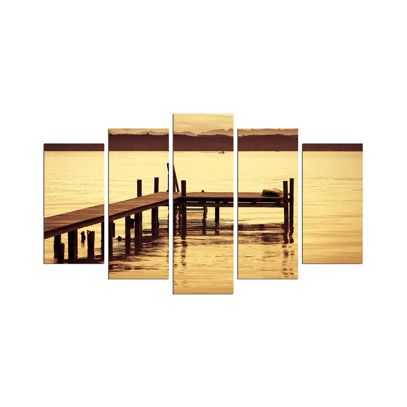 Quadro Decorativo em MDF – Conjunto 5 Peças Multicolor 110x60 cm (3 mm) | 5PMDF-60