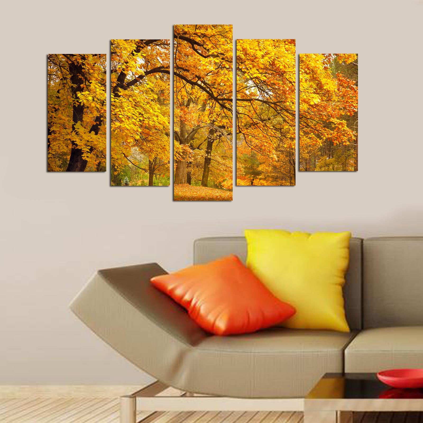 Quadro Decorativo em MDF Multicolor (5 Peças) 110x60 cm – Espessura 3 mm | 5PMDF-61