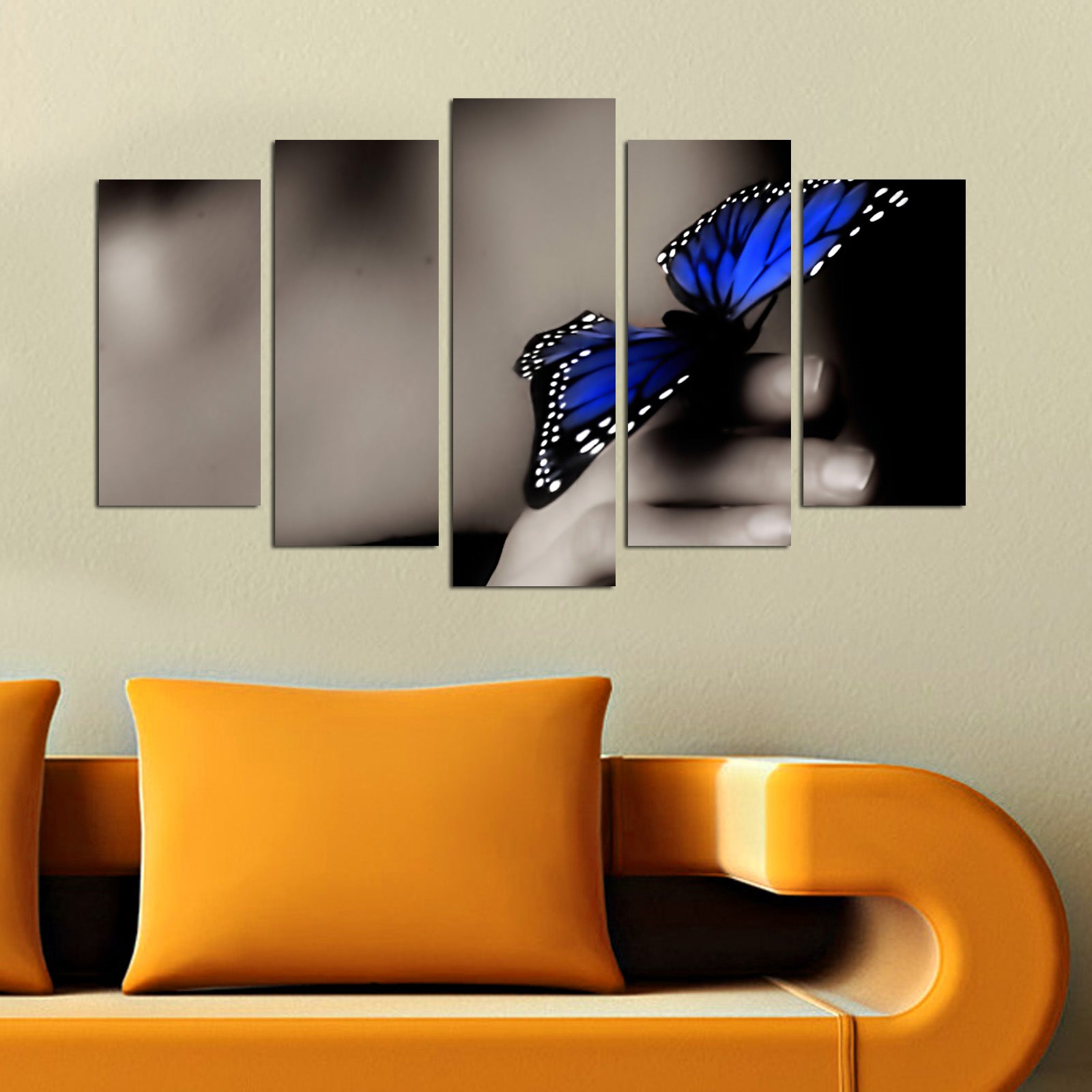 Quadro Decorativo em MDF (5 Peças) Multicolor – Total 110x60 cm, Espessura 3 mm – 5PMDF-65