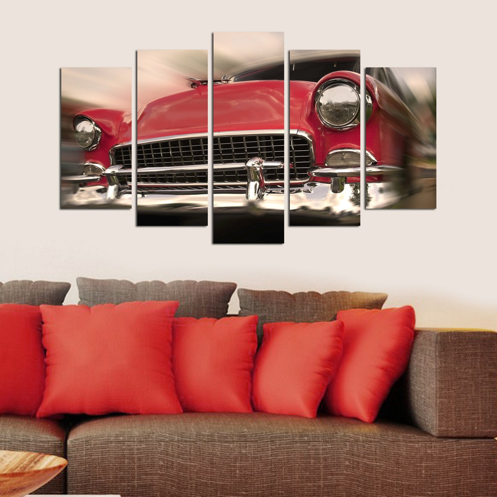 Quadro Decorativo em MDF 5 Peças Multicolor 5PMDF-67 – Tamanho Total 110 x 60 cm