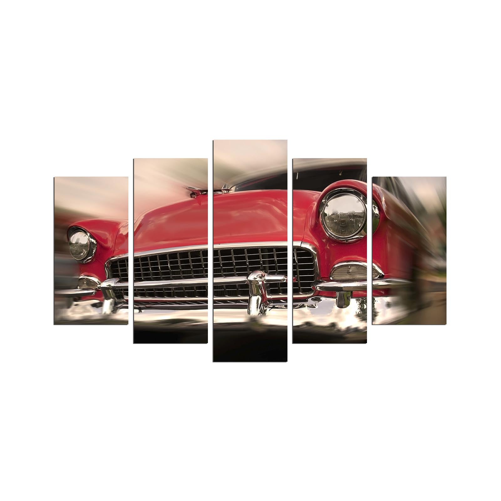 Quadro Decorativo em MDF 5 Peças Multicolor 5PMDF-67 – Tamanho Total 110 x 60 cm