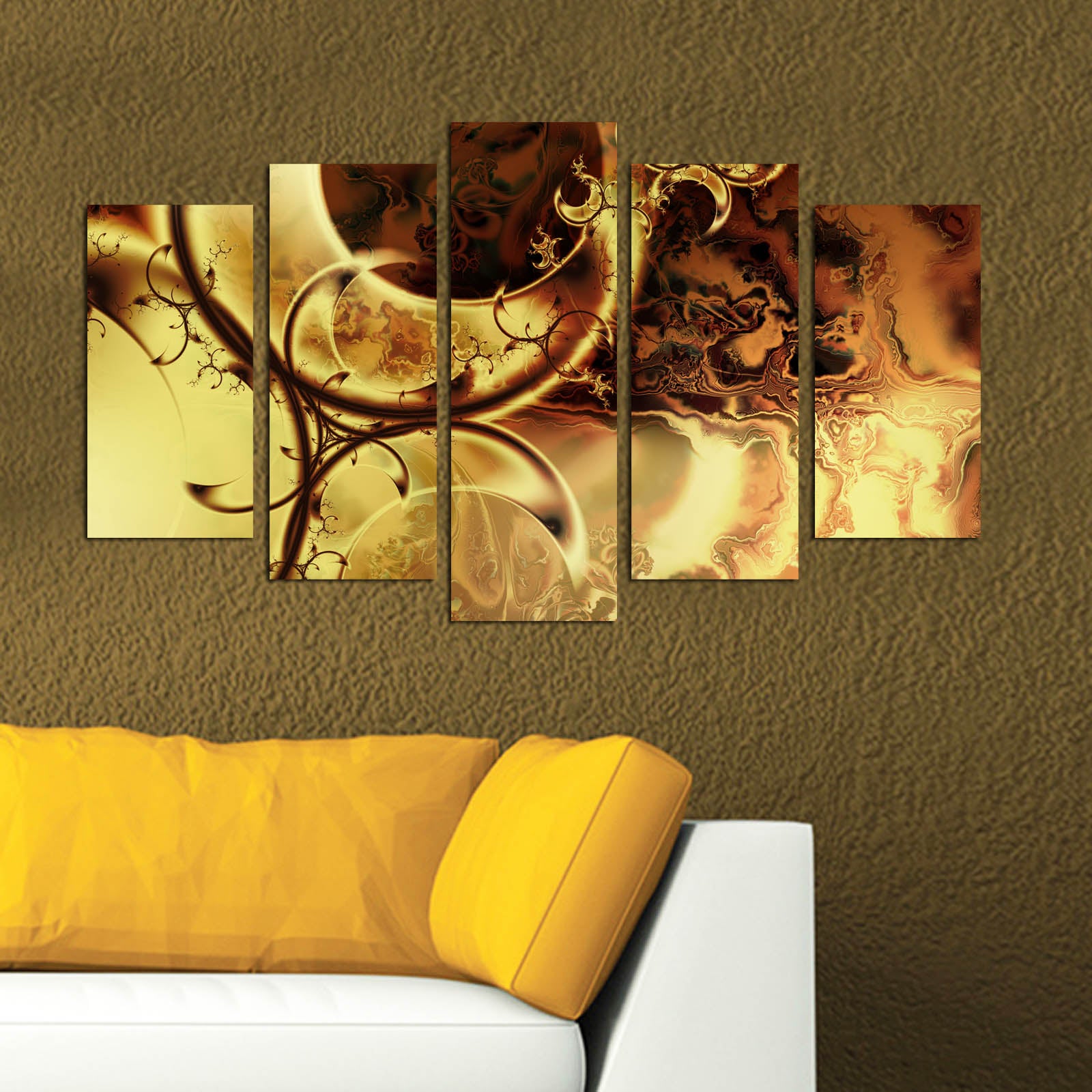Quadro Decorativo em MDF Multicolor (5 Peças) 110x60 cm | Espessura 3 mm | Modelo 5PMDF-68
