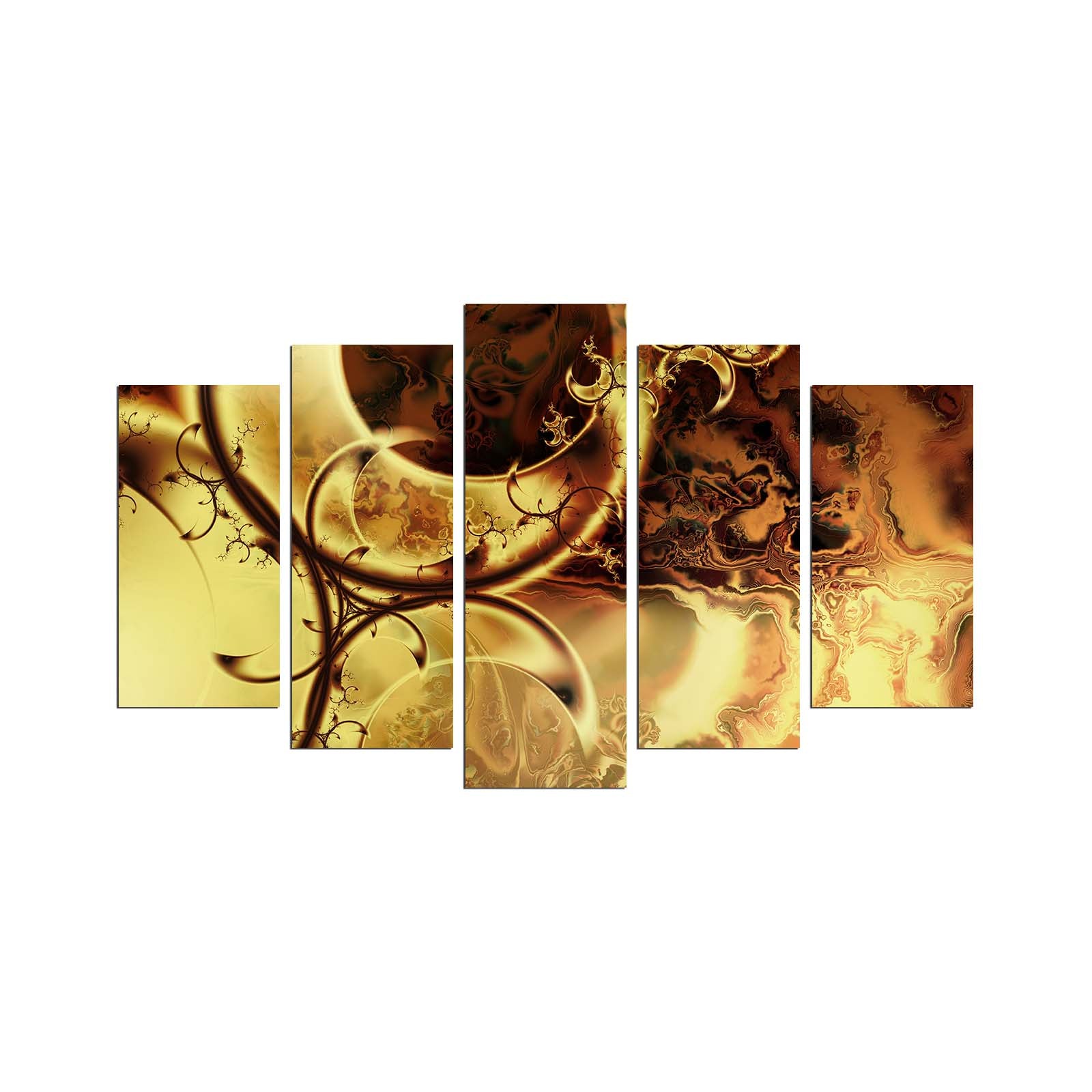 Quadro Decorativo em MDF Multicolor (5 Peças) 110x60 cm | Espessura 3 mm | Modelo 5PMDF-68