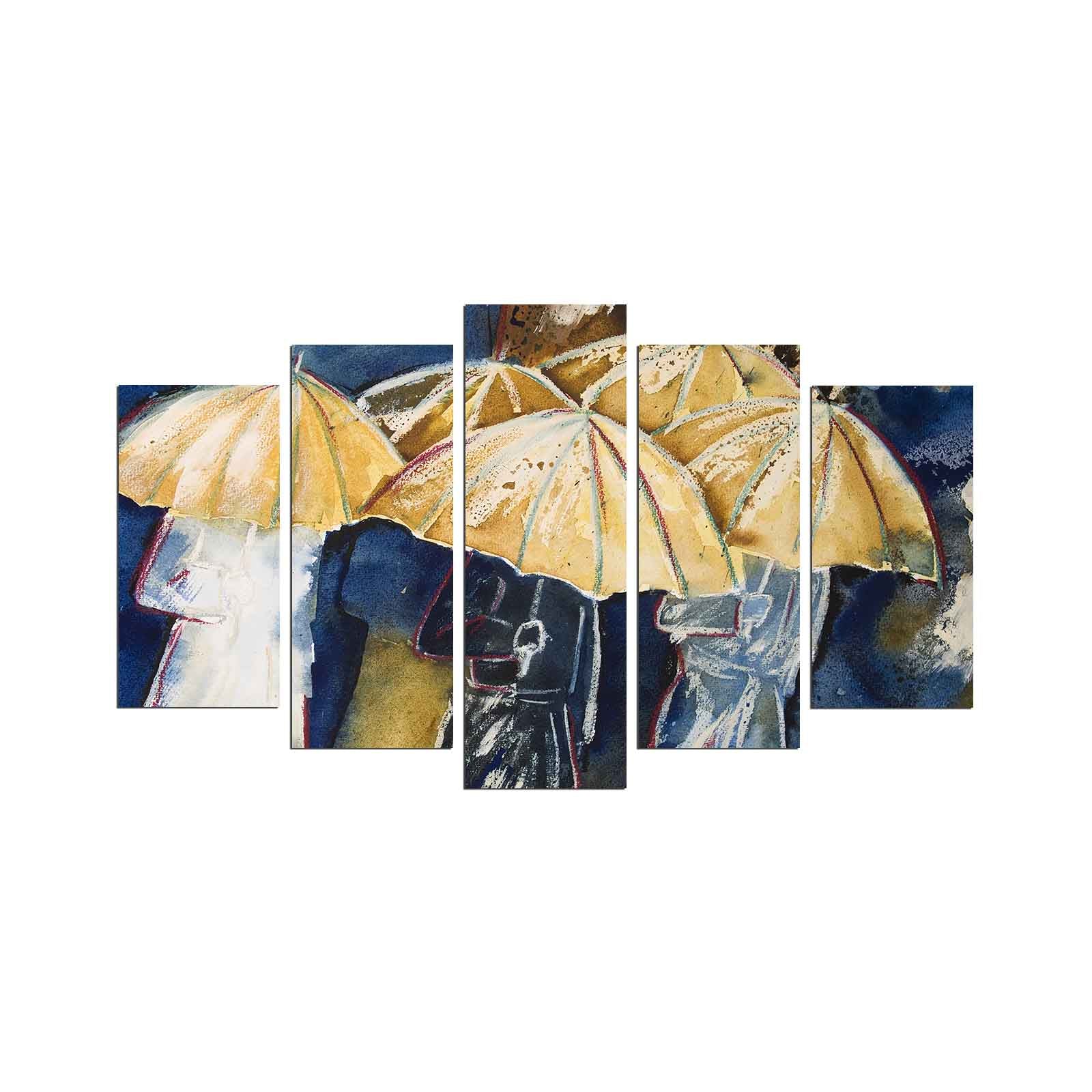 Quadro Decorativo em MDF (5 Peças) Multicolor 110 x 60 cm, 3 mm – Modelo 5PMDF-74