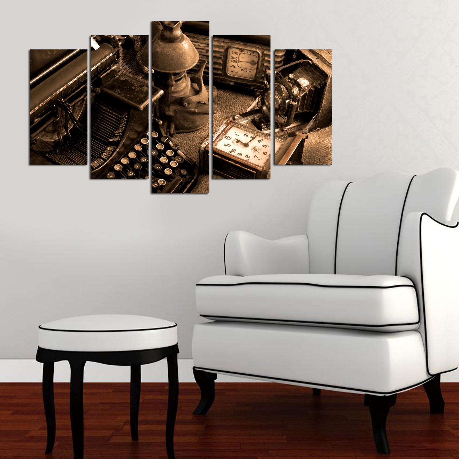 Conjunto de Quadros Decorativos em MDF (5 Peças), Multicor, 110x60 cm – 5PMDF-75