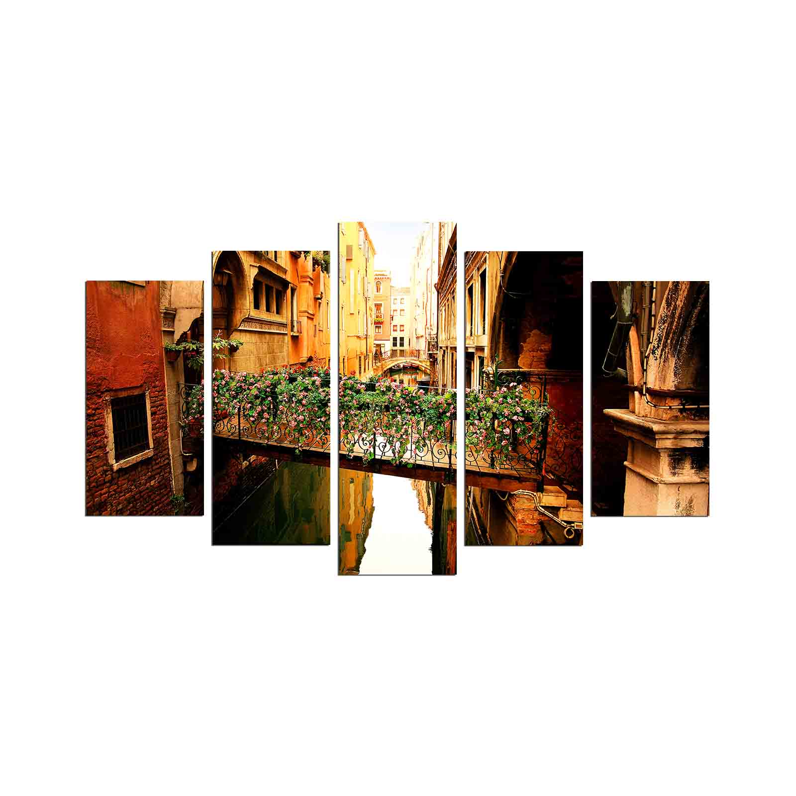 Quadro Decorativo em MDF Multicolor – Conjunto 5 Peças (110x60 cm, 3 mm) 5PMDF-78