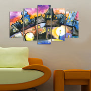 Quadro Decorativo em MDF Multicolor 5 Peças, 110x60 cm (3 mm) – 5PMDF-82