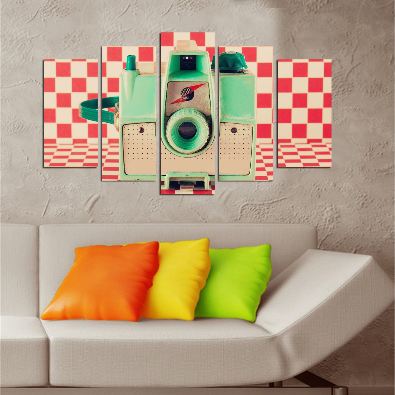 Quadro Decorativo em MDF Multicolor (Conjunto de 5) 110x60 cm – Espessura 3 mm