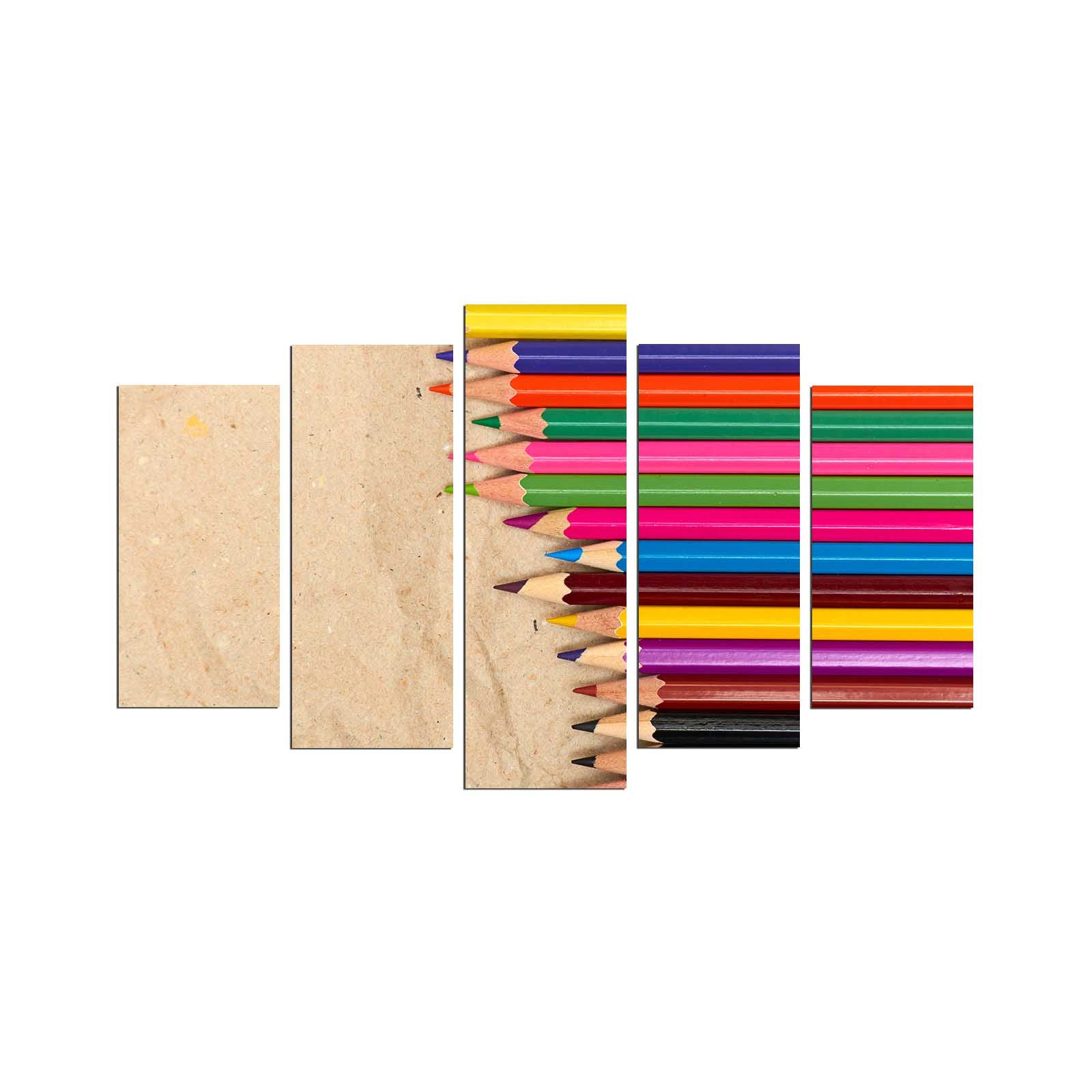 Quadro Decorativo em MDF (5 Peças) Multicolor – 110x60 cm – 100% MDF 3 mm | 5PMDF-86