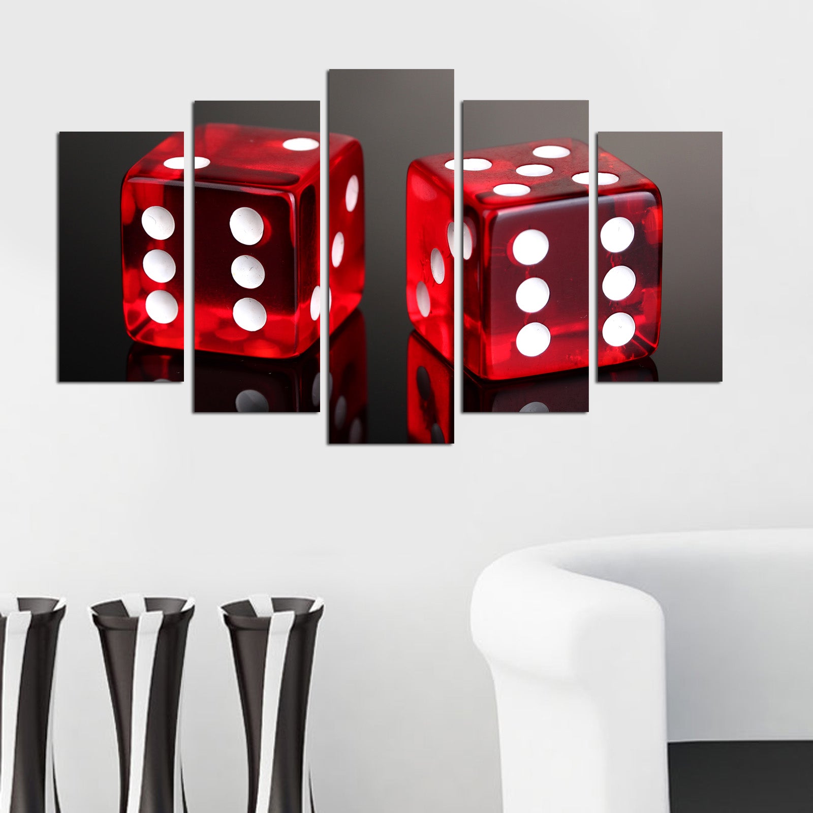 Quadro Decorativo em MDF Multicolor – Conjunto 5 Peças, 100% MDF 3 mm, 110x60 cm | 5PMDF-87